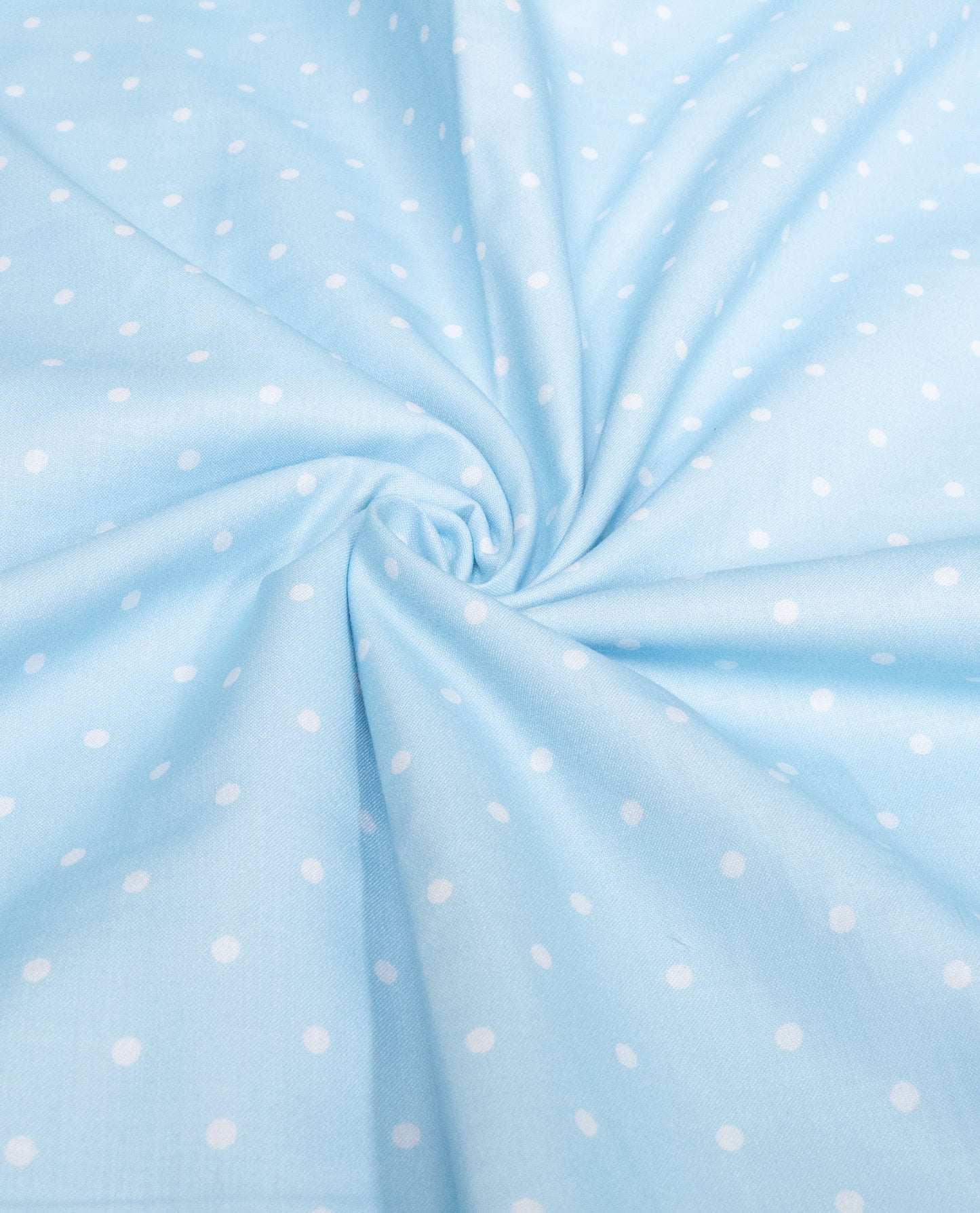 Light Blue White Dots Rida With Smart Floral Panel & Purple Lace