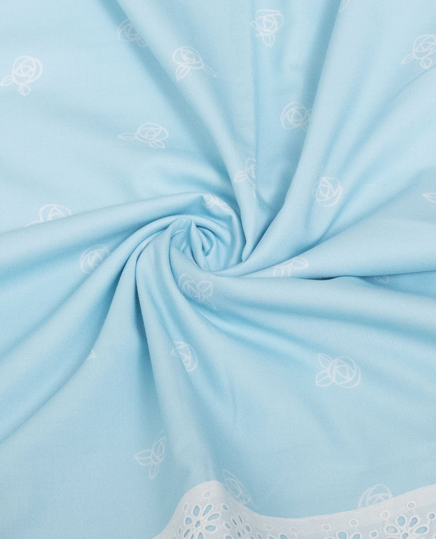 Light Blue Rida With Smart Lacing Panel & Floral Work