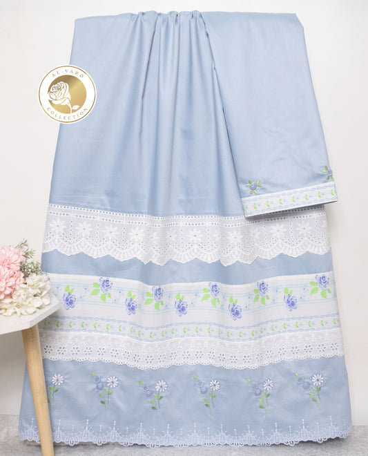 Powder Blue Rida With Smart Lacing & Smart Floral Panel