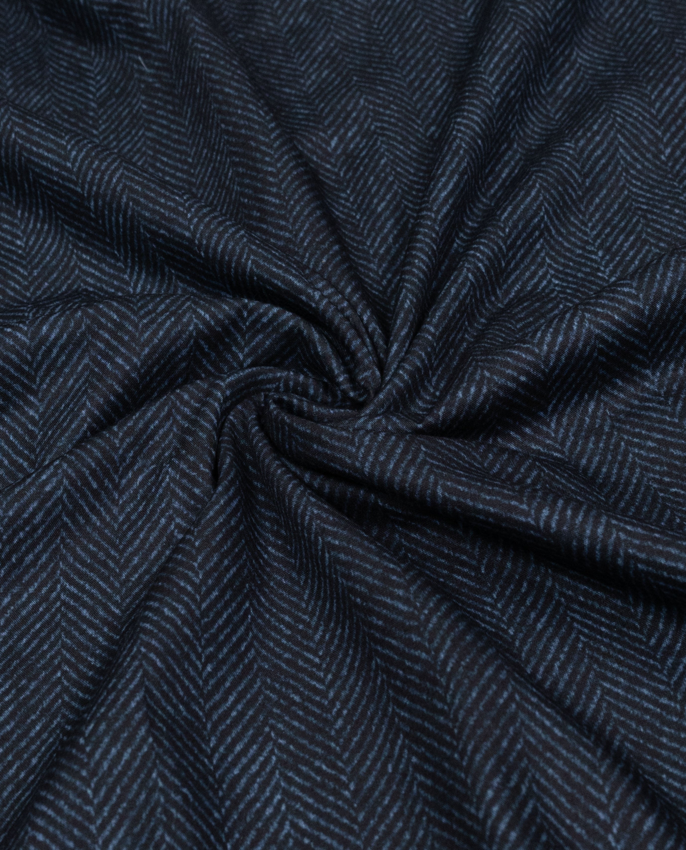 Dark Navy Blue Rida With Smart Floral Lace & Smart Panel