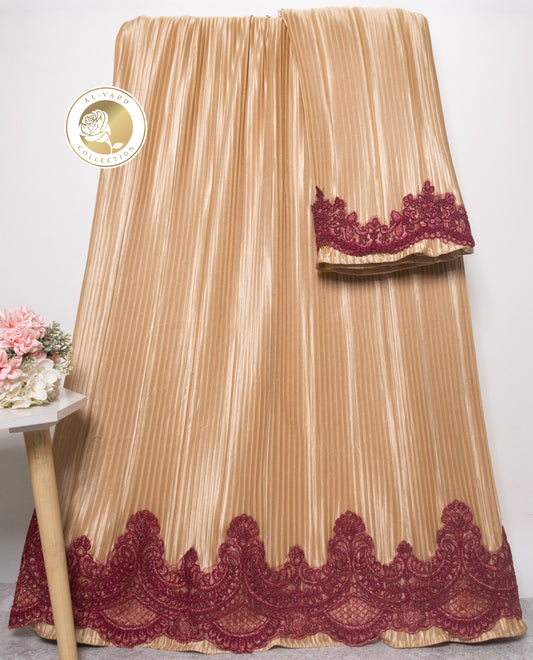Golden Crush Rida With Smart Heavy Dark Lace
