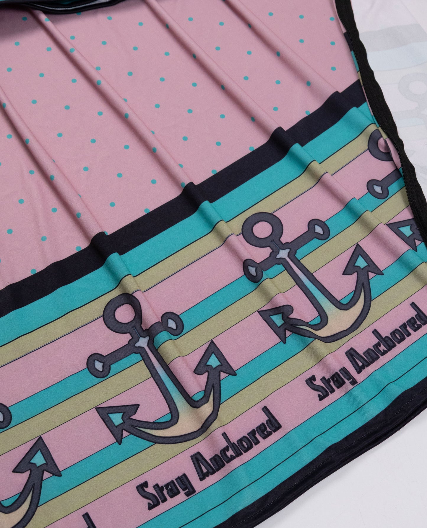 Rose Gold Green Dots Swim Wear With Smart Lining & Anchor Panel Quoted Stay Anchored