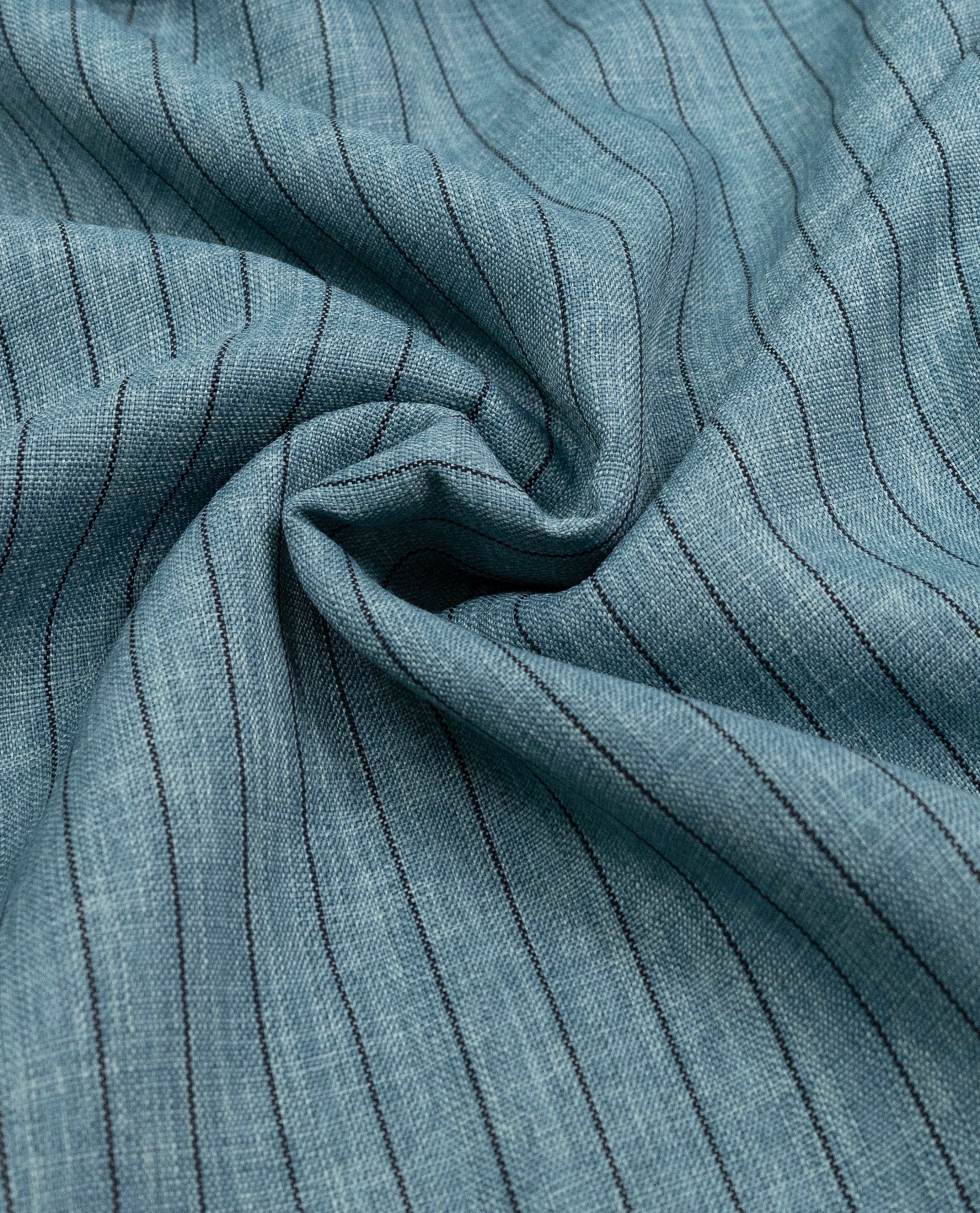 Ocean Blue Black Lining Rida With Black Hakoba Belt & Dark Blue Panel