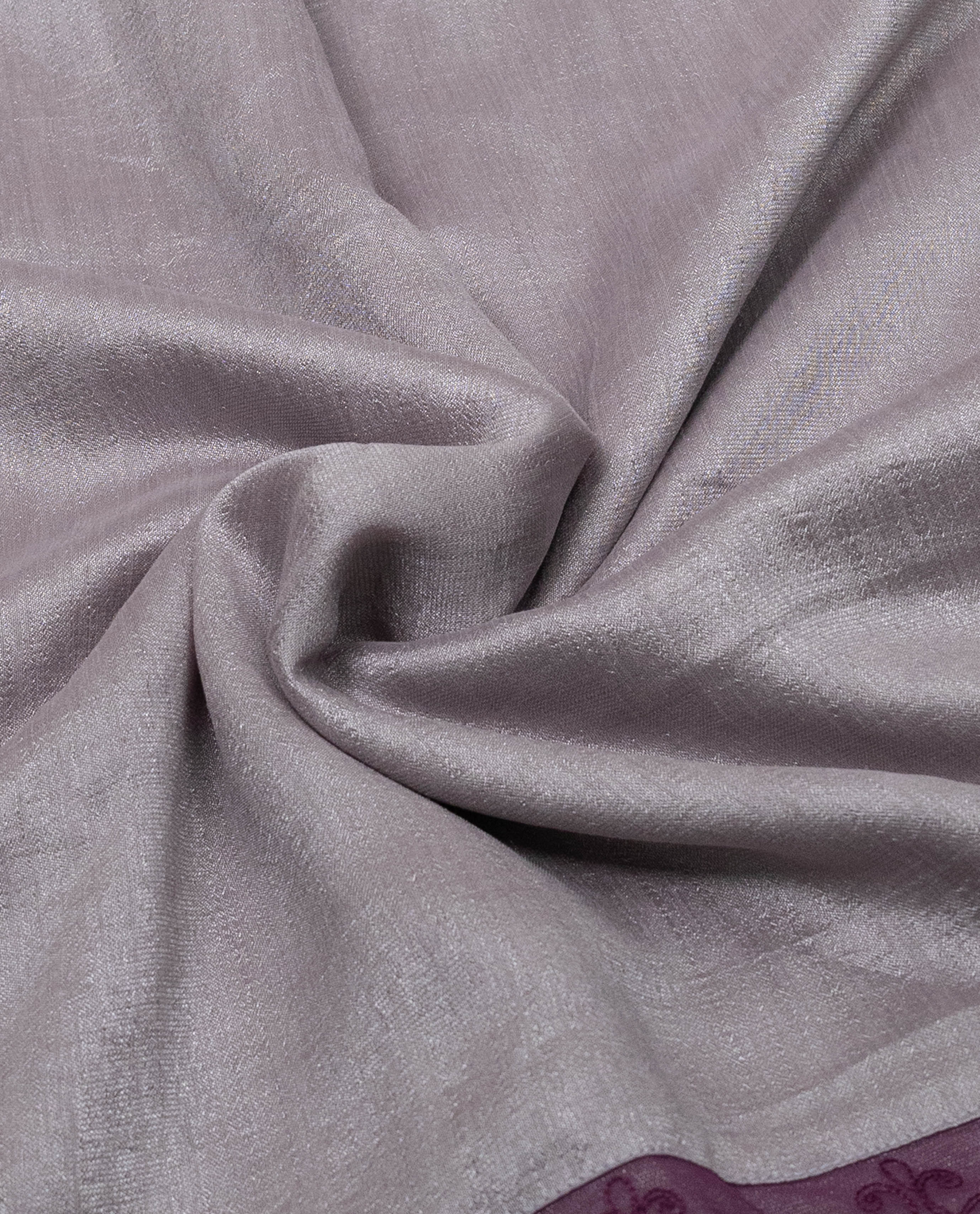 Greyish Purple Rida With Smart High Dark Color Floral Lacing