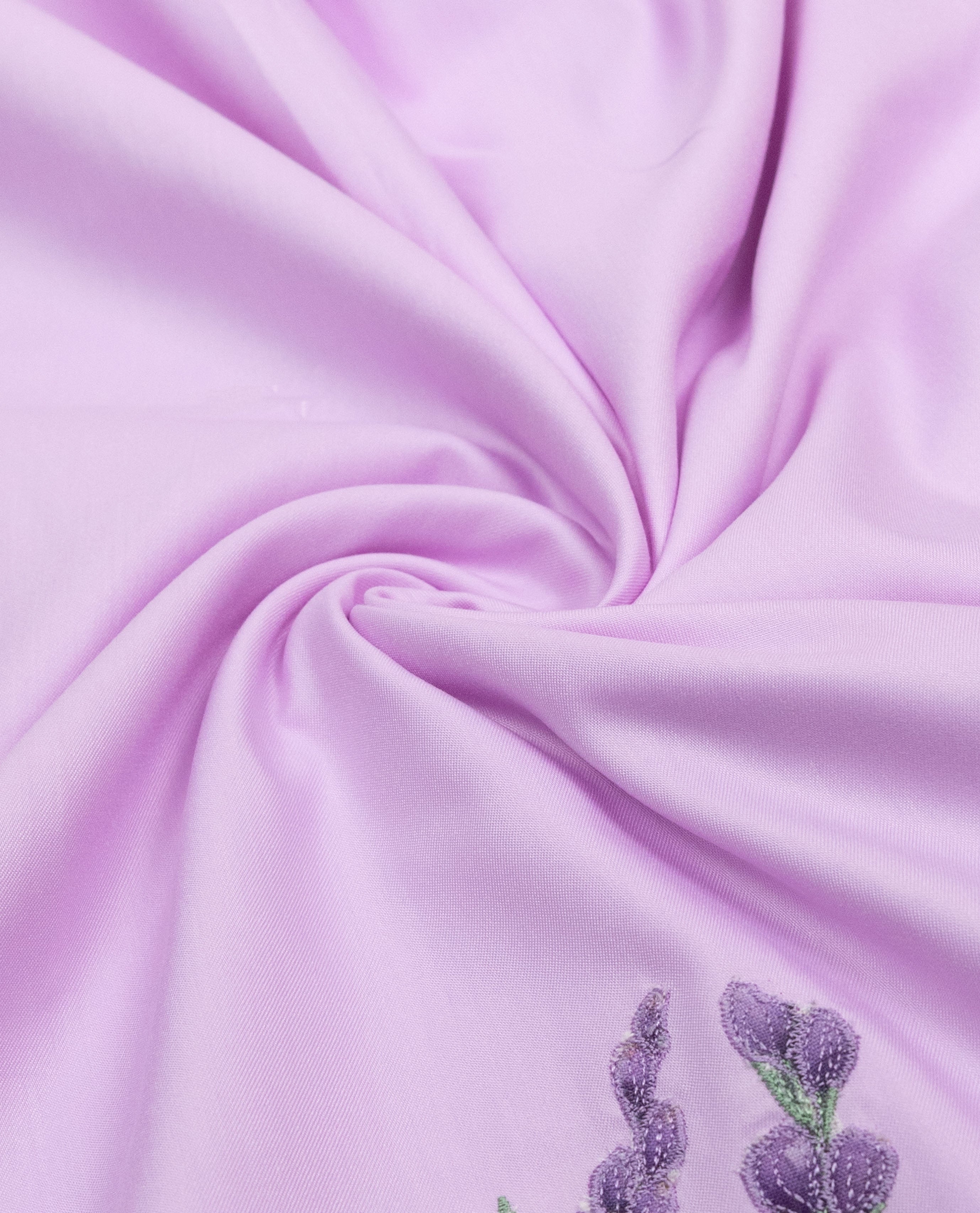 Light Purple Rida With Smart Lavender Floral Panel & Smart Lavander Floral Work