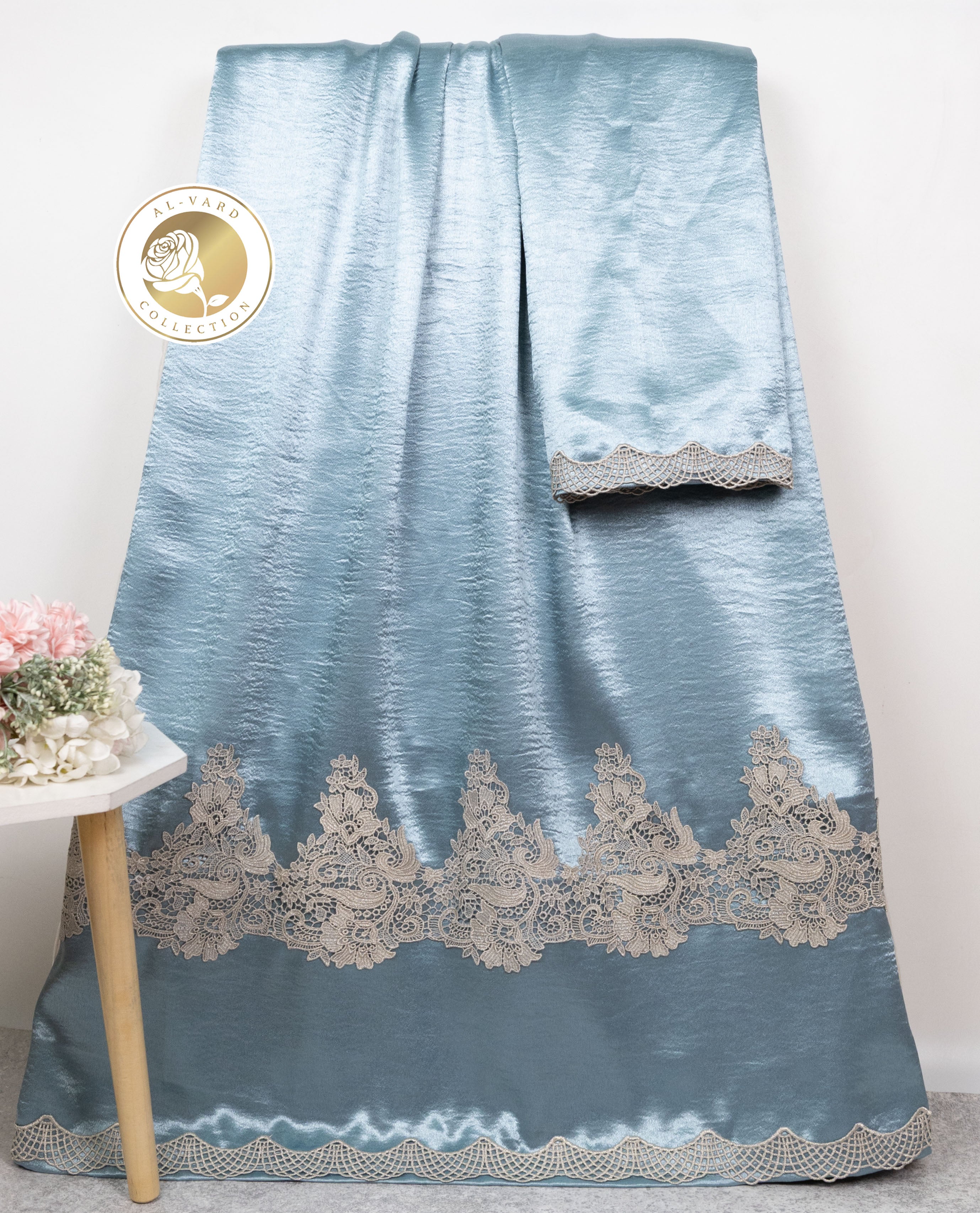 Dusty Blue Shining Rida With Smart Imported Lacing & Smart Plain Panel