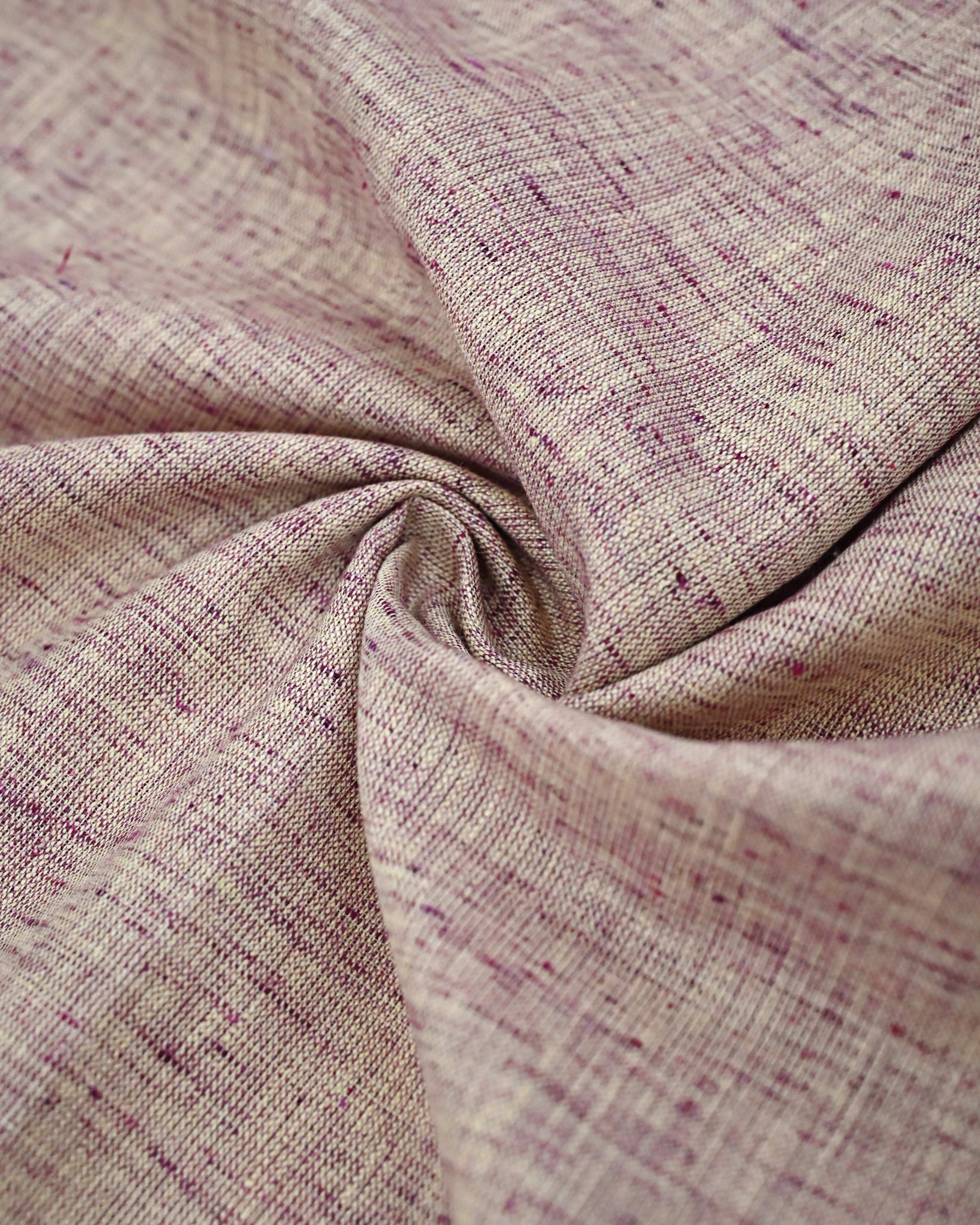 Melange Pink Rida With Smart Hakoba Panel & Floral Aari Work On It