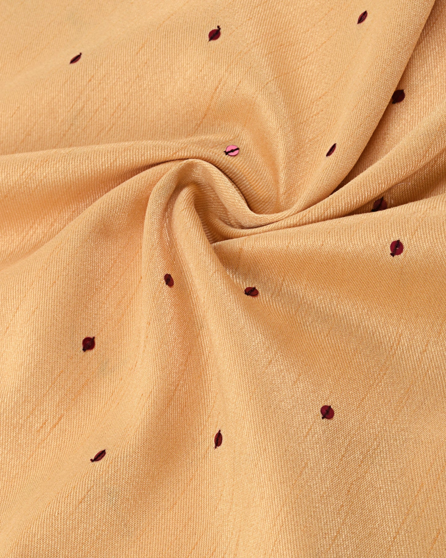 Cream Silk Rida With Heavy Aari Work & All Over Tikri