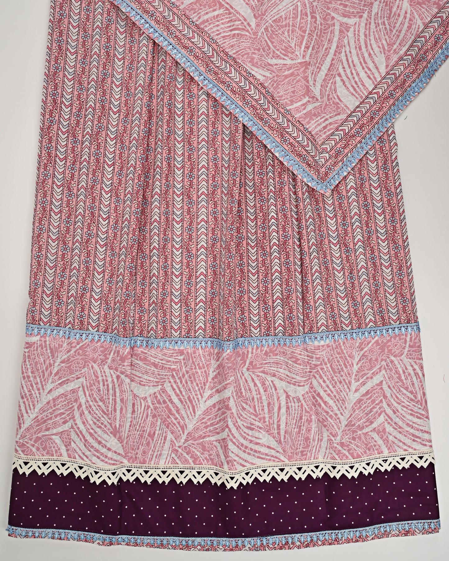 Smart Floral Batik Jodi With Smart Panel & Batik Dupatta With Border