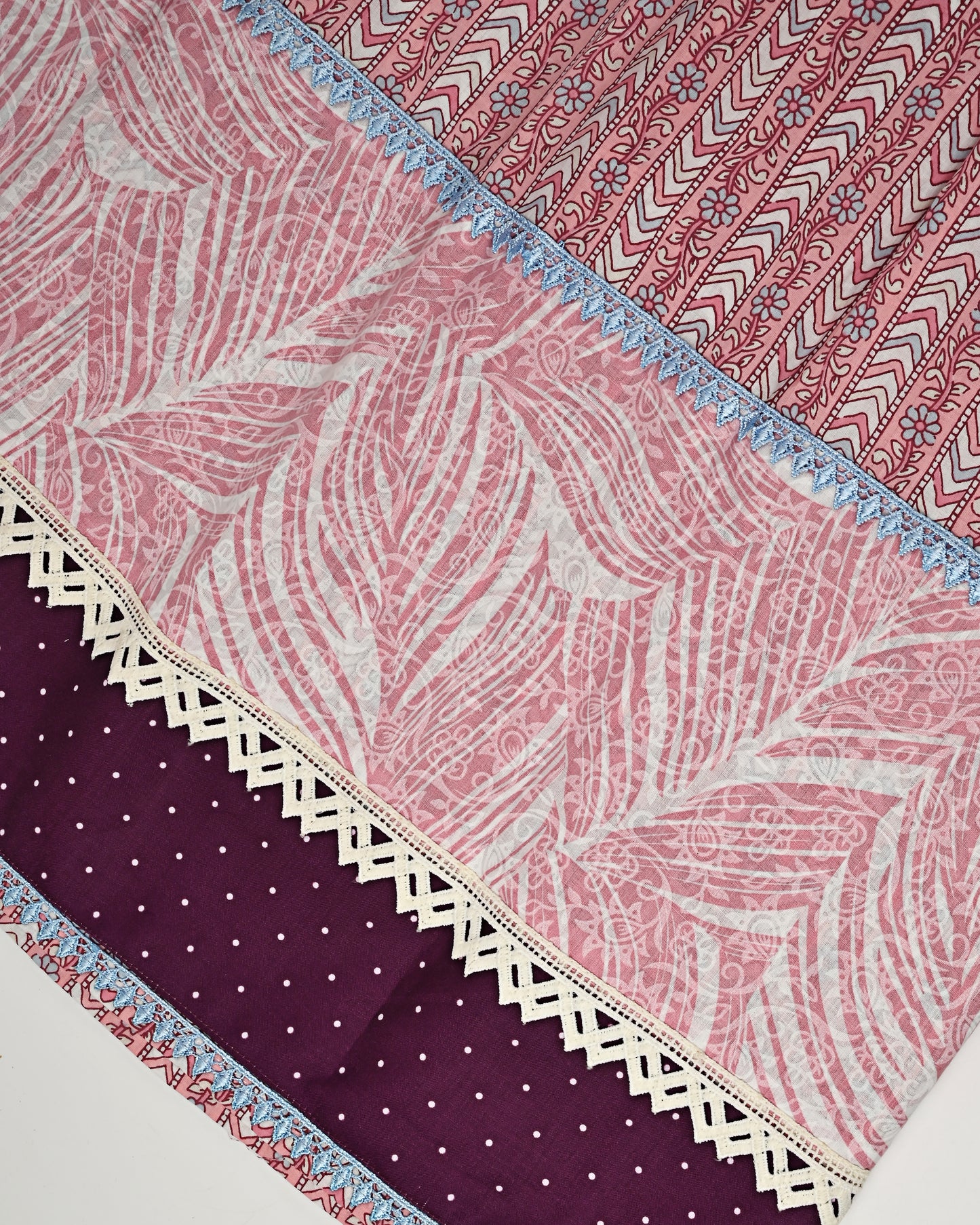 Smart Floral Batik Jodi With Smart Panel & Batik Dupatta With Border