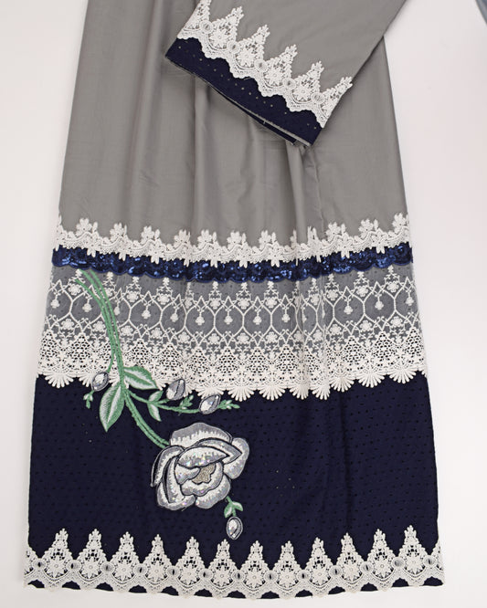 Dark Grey With Smart Lacing & Navy Blue Hakoba Belt