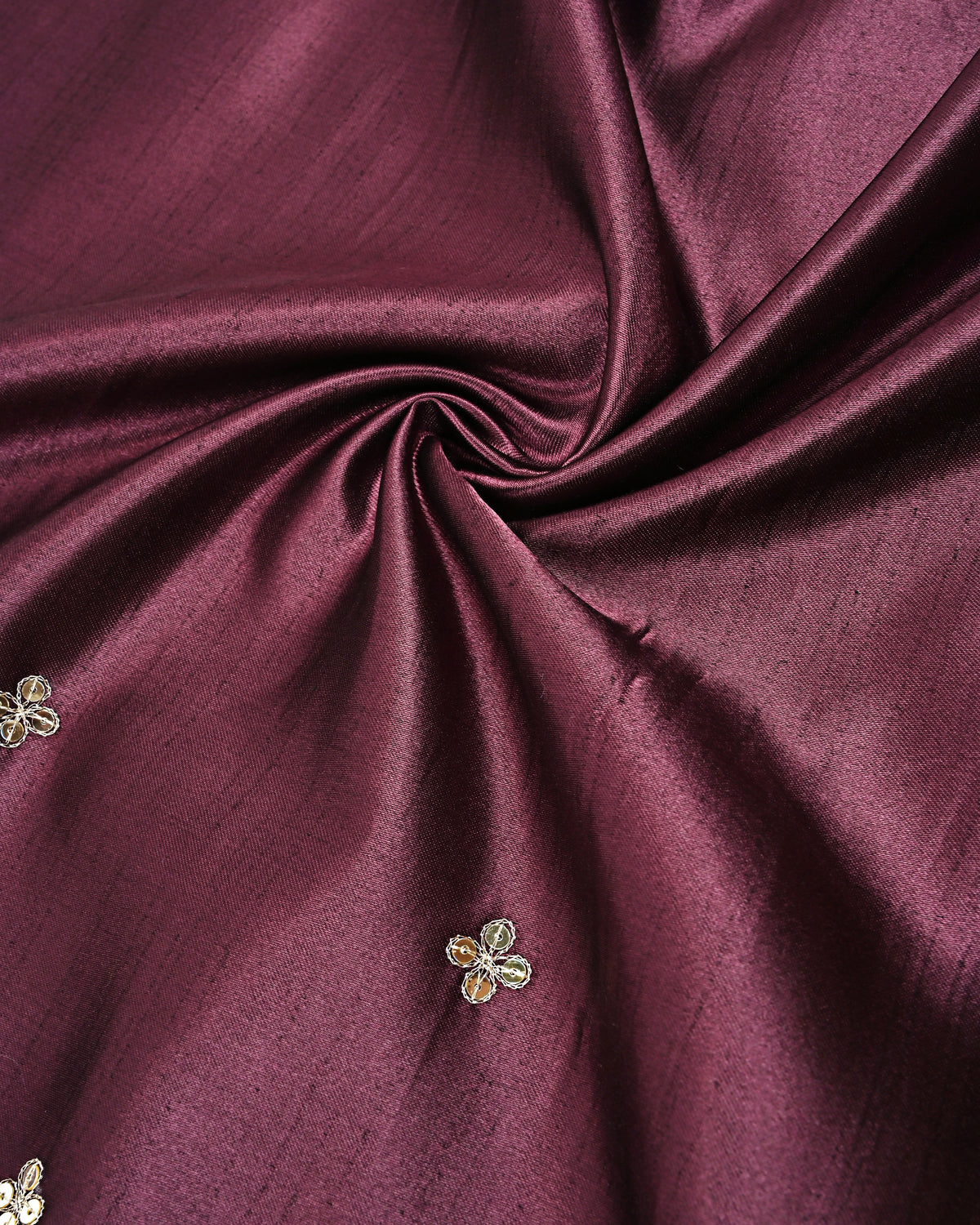 Dark Wine Rida With Heavy Golden Lace & All Over Booties & Tikri Panel ...