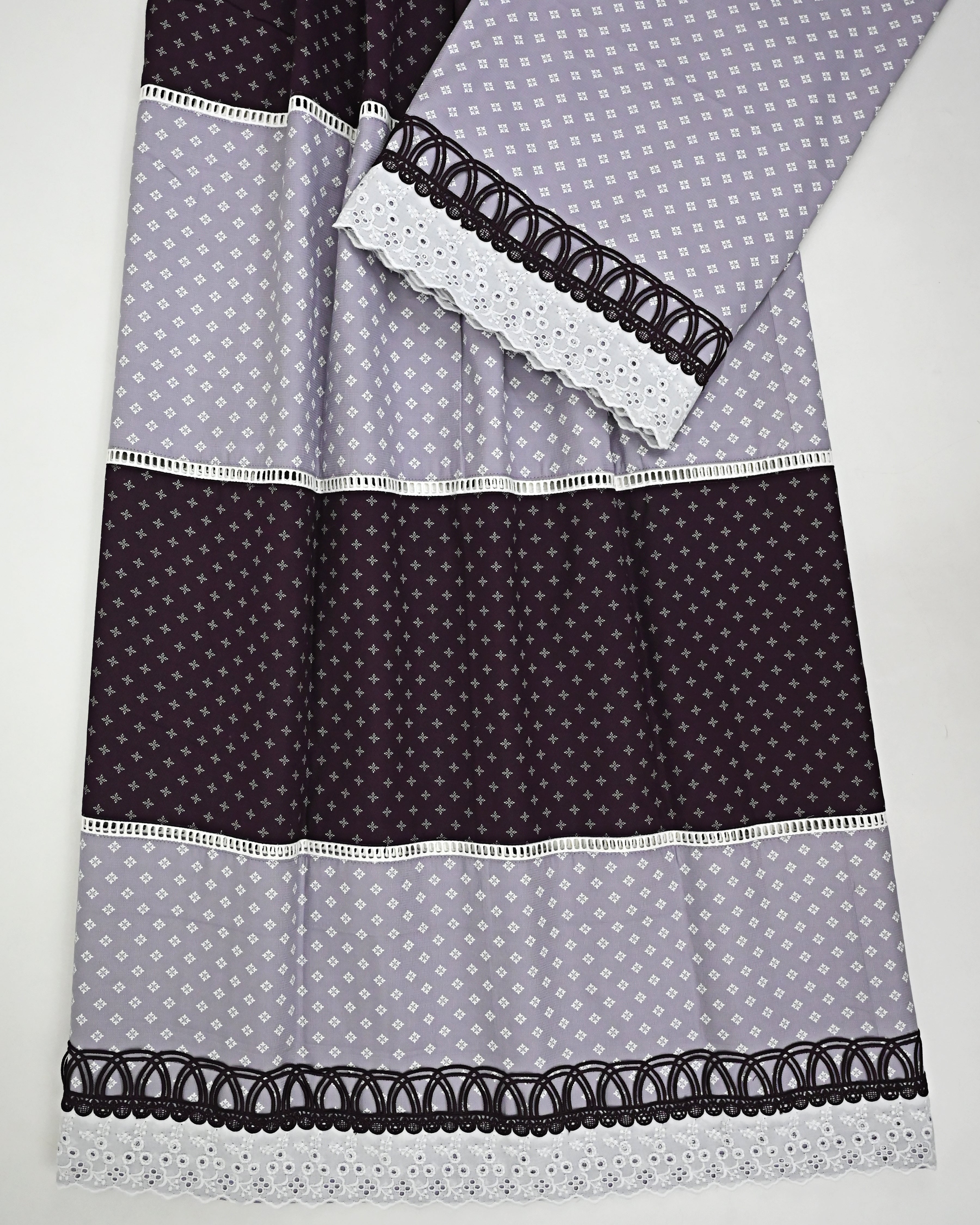 Magenta & Lilac Base Rida With Smart Print,Smart Lace & Smart Pattern