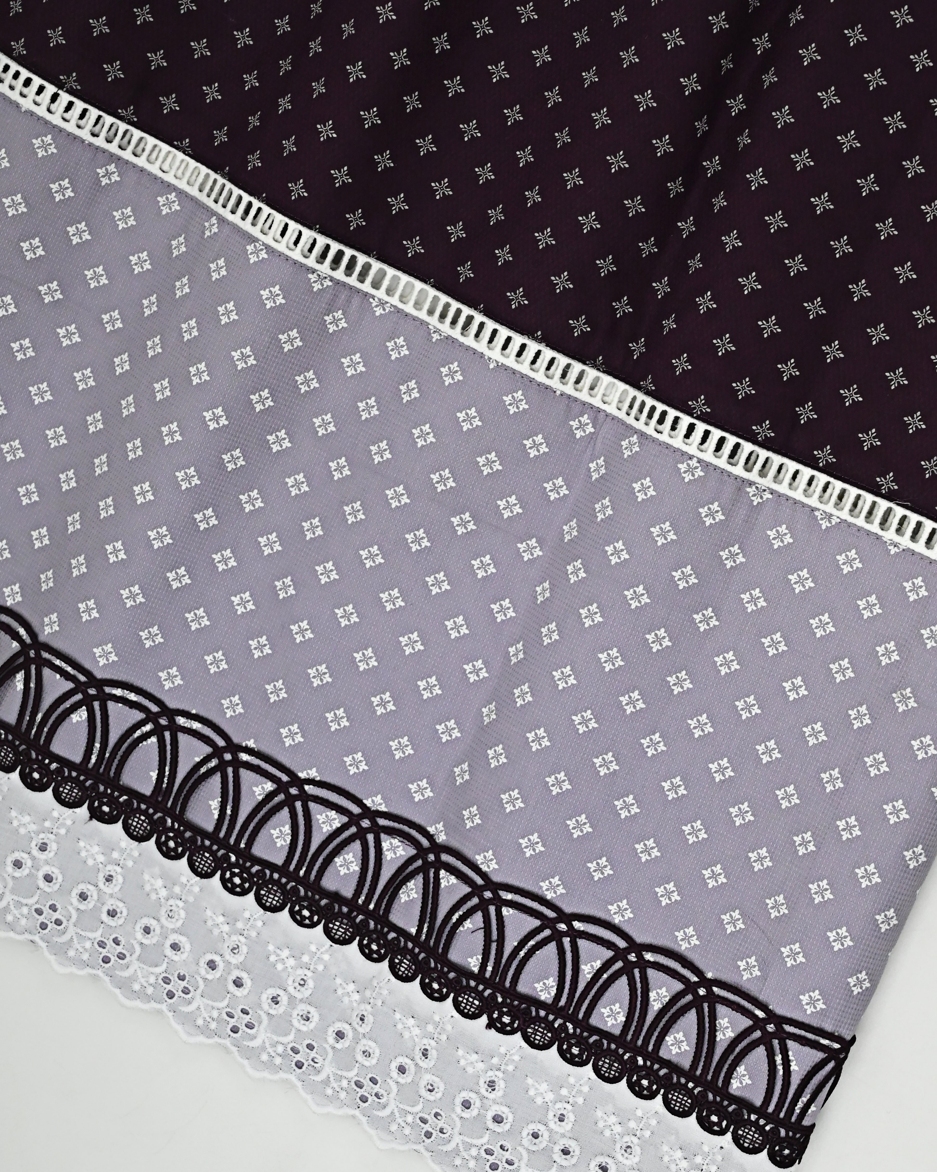 Magenta & Lilac Base Rida With Smart Print,Smart Lace & Smart Pattern