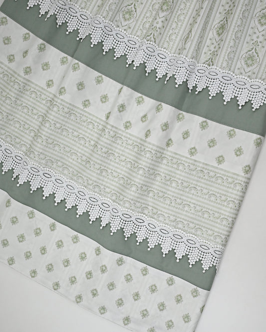 Smart Printed Rida With Smart Beautiful Printed Panel & Smart Lace