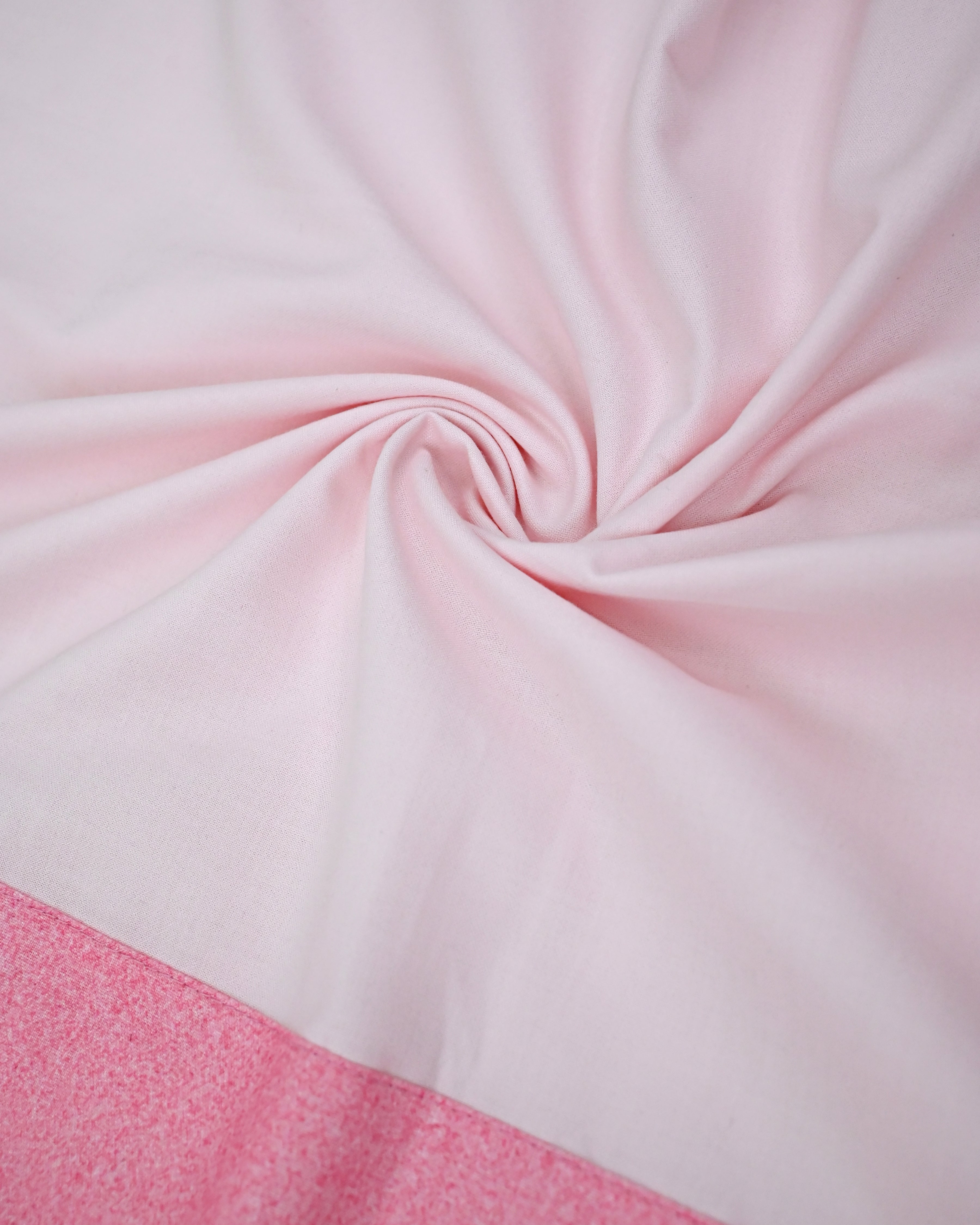 Baby Pink Rida With Smart Floral Panel Smart Plain Panel & Floral Applique Work-2350/-