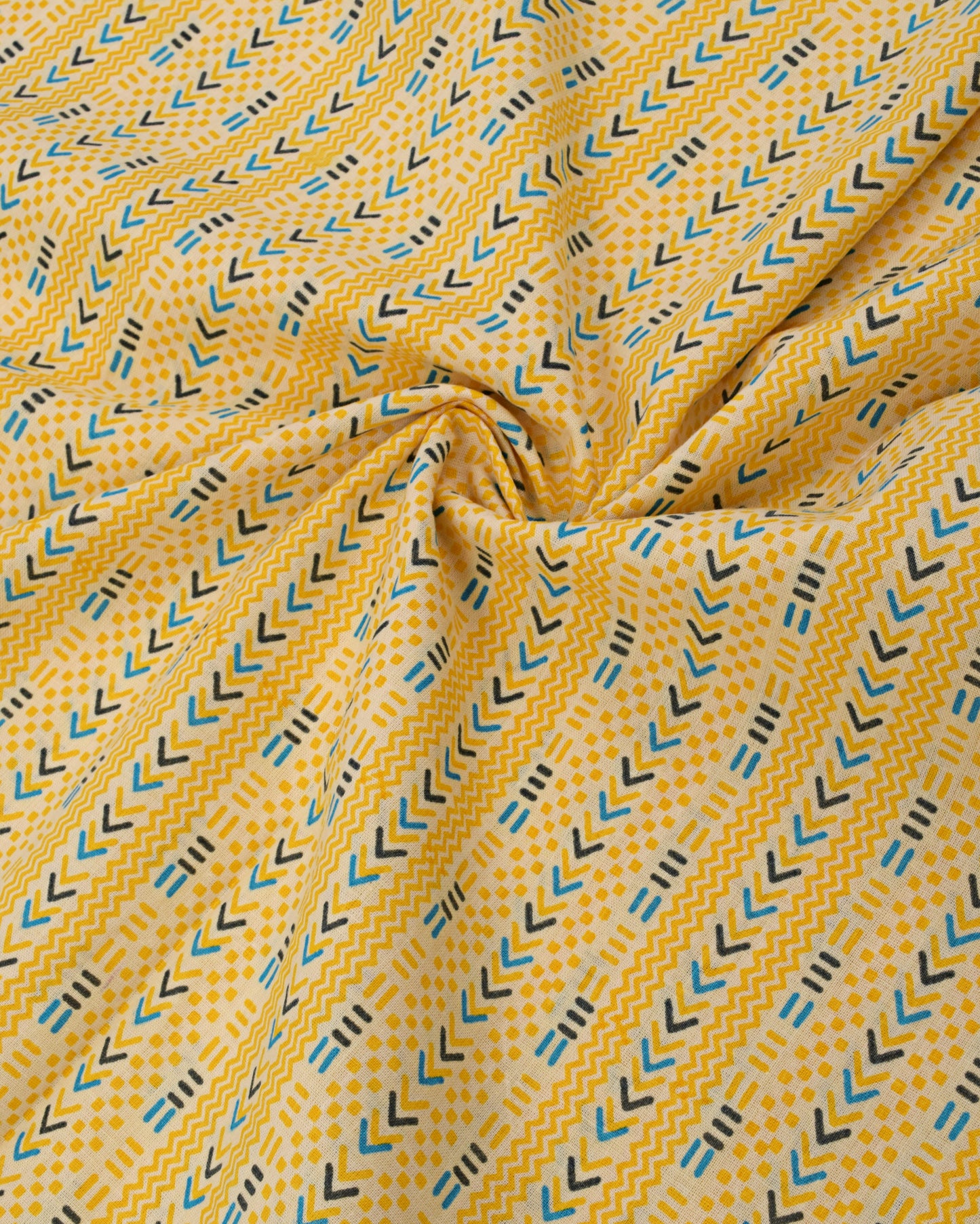 Mango Yellow Printed Jodi With Smart Lace & Dupatta