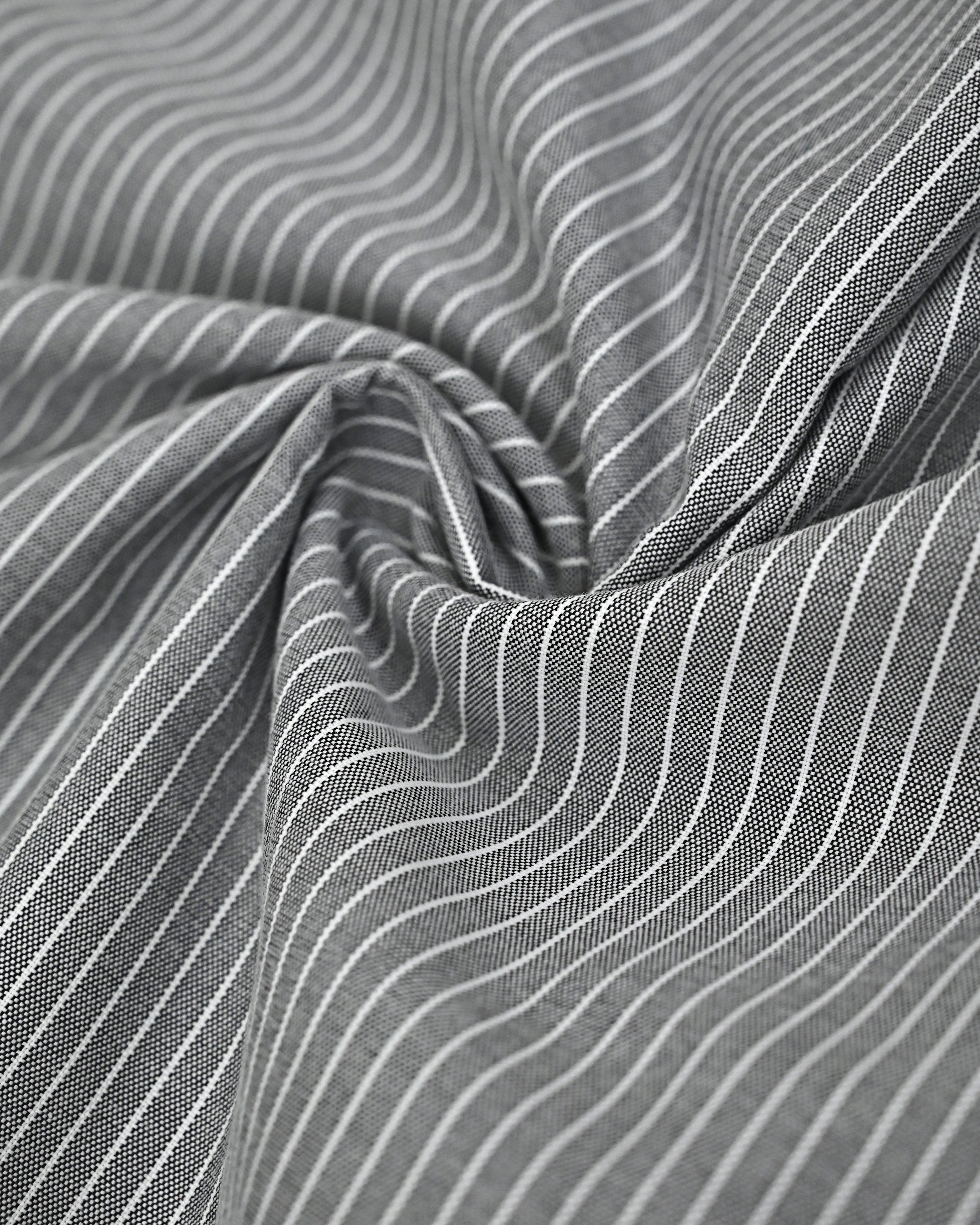 Dark Grey Base White Stripes Rida With Smart Floral Work Panel & Hakoba Lacing-2700/-