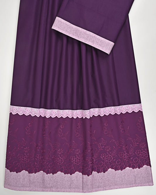 Dark Purple Rida With Smart Dark Purple Lace & Smart Look