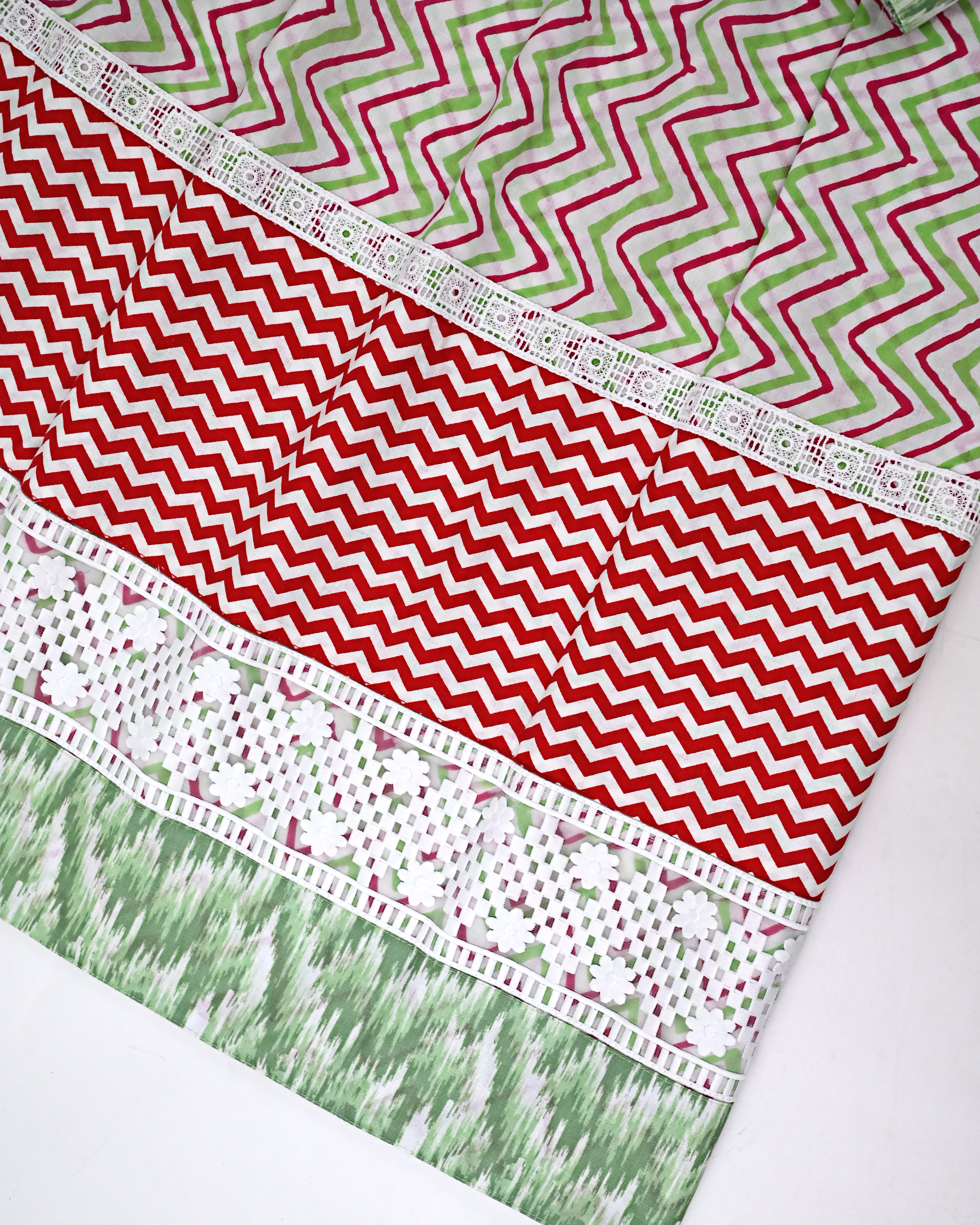 Multi Color Chevron Batik Rida With Chevron Batik Panel & Smart Lace