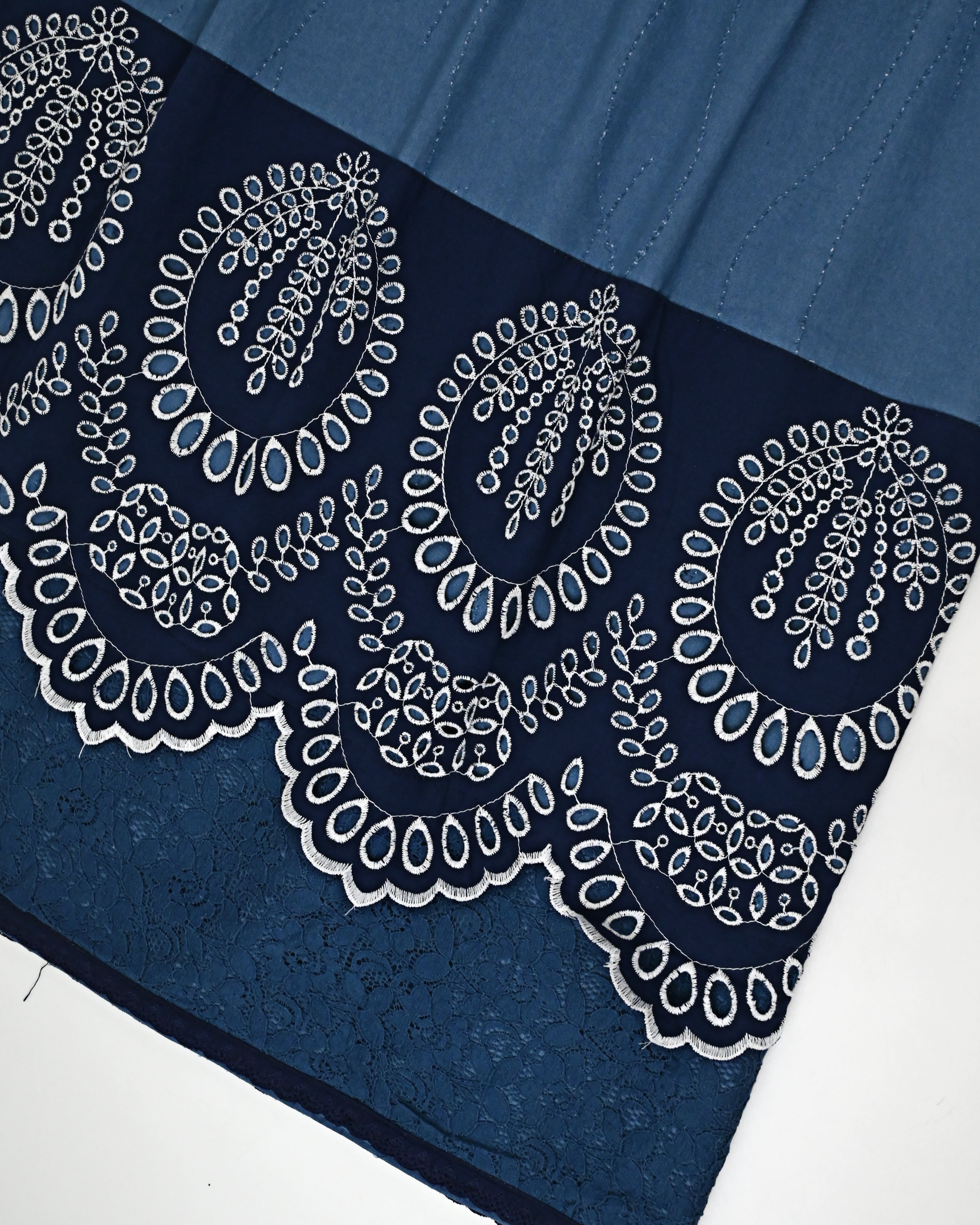 Airforce Blue Rida With Smart Dark Lace & Smart Dark Panel