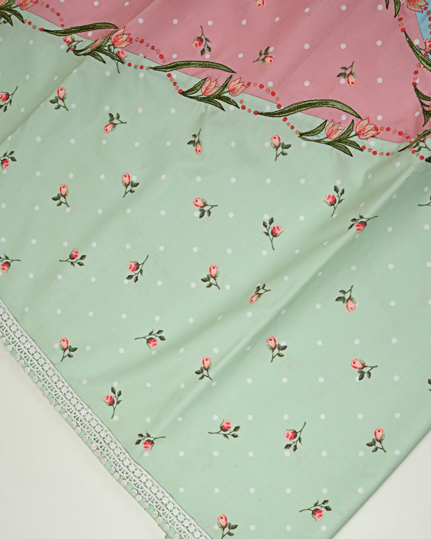 TriColor Rida With Smart Pattern & Embroidery Work