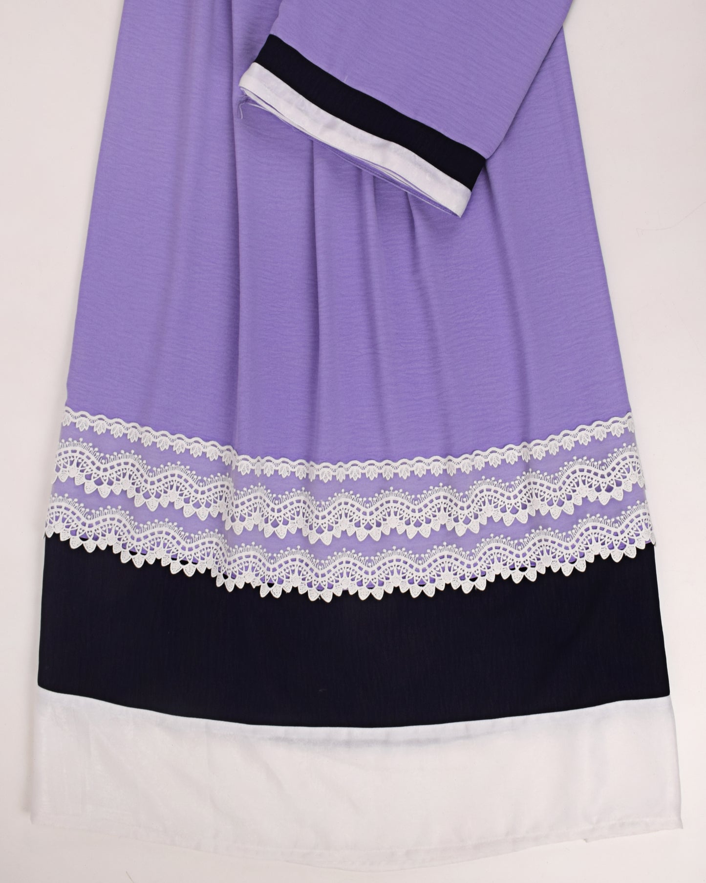 Mauve Abaya Rida With Smart Lace & Abaya Panel