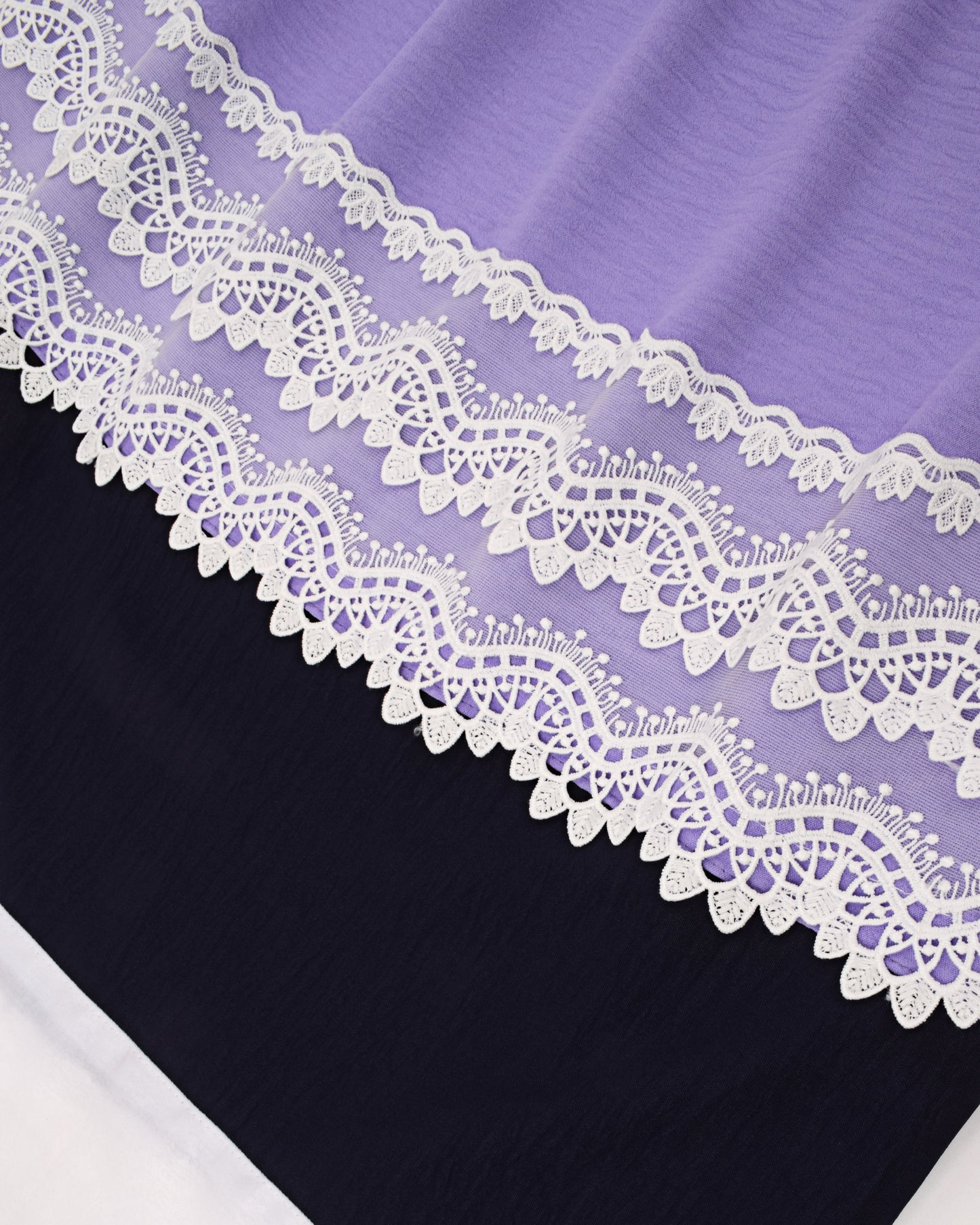 Mauve Abaya Rida With Smart Lace & Abaya Panel