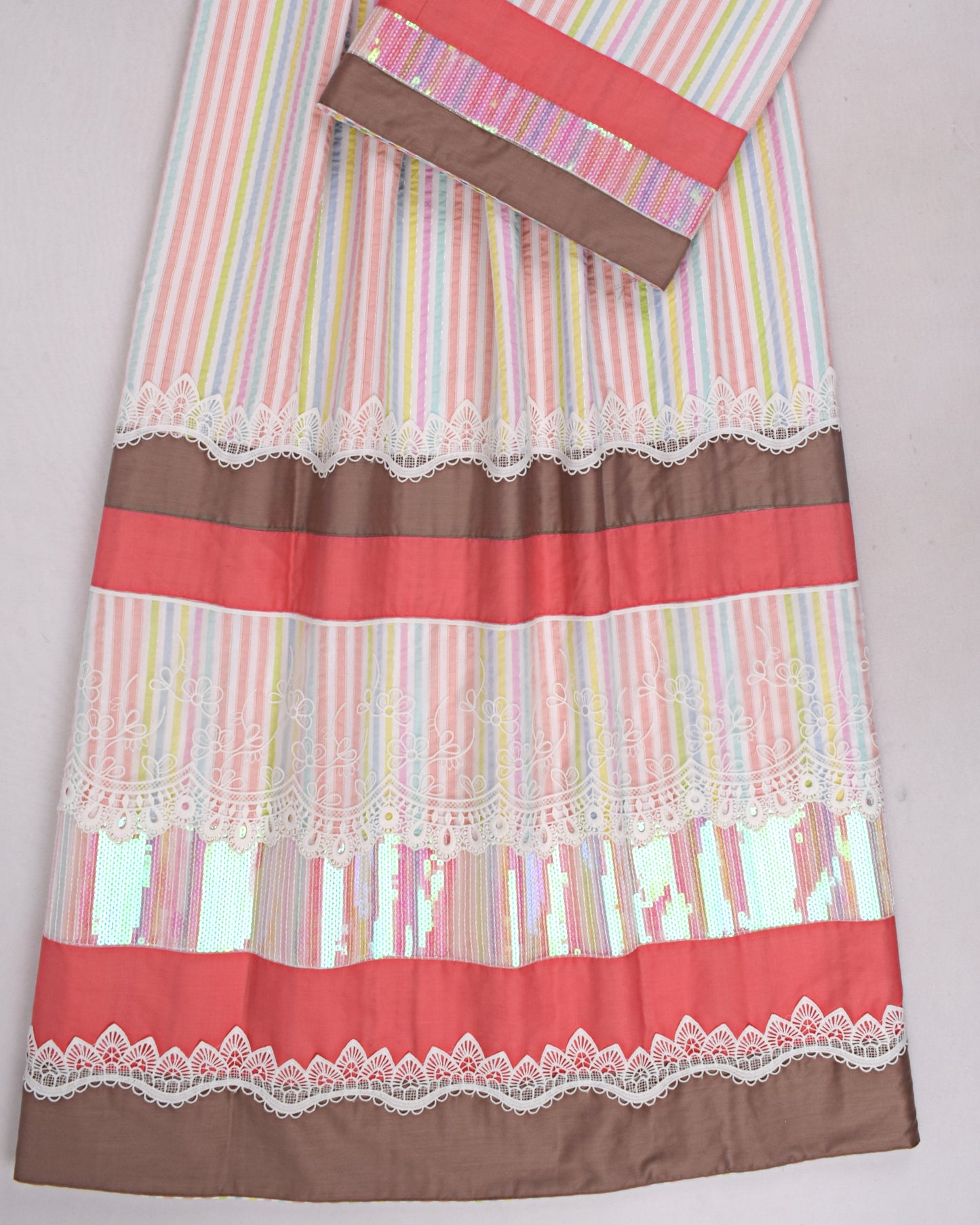 Multi Color Popcorn Rida With Smart Panel & Smart Sequence Lace