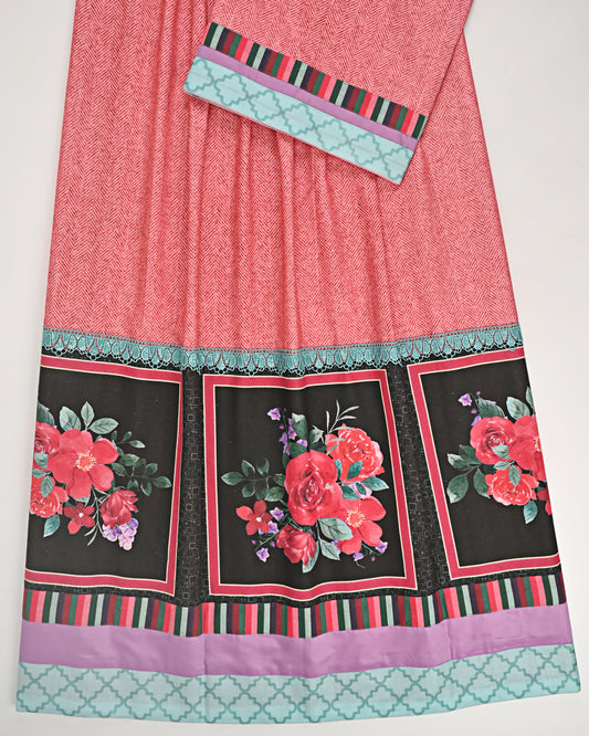 Cranberry Rida With Smart Floral Panel & Smart Look