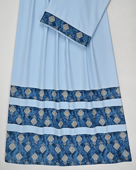 Light Blue Rida With Dark Printed Panel