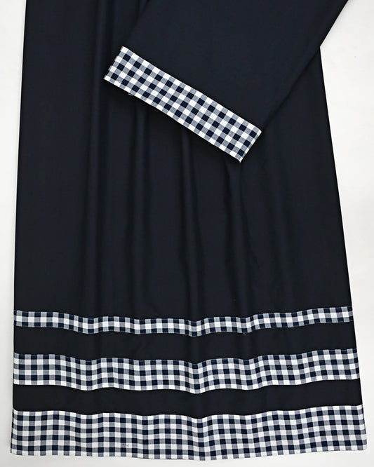 Charcoal Ohbat Rida With Checks Panel & Belts