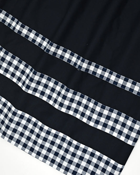 Charcoal Ohbat Rida With Checks Panel & Belts