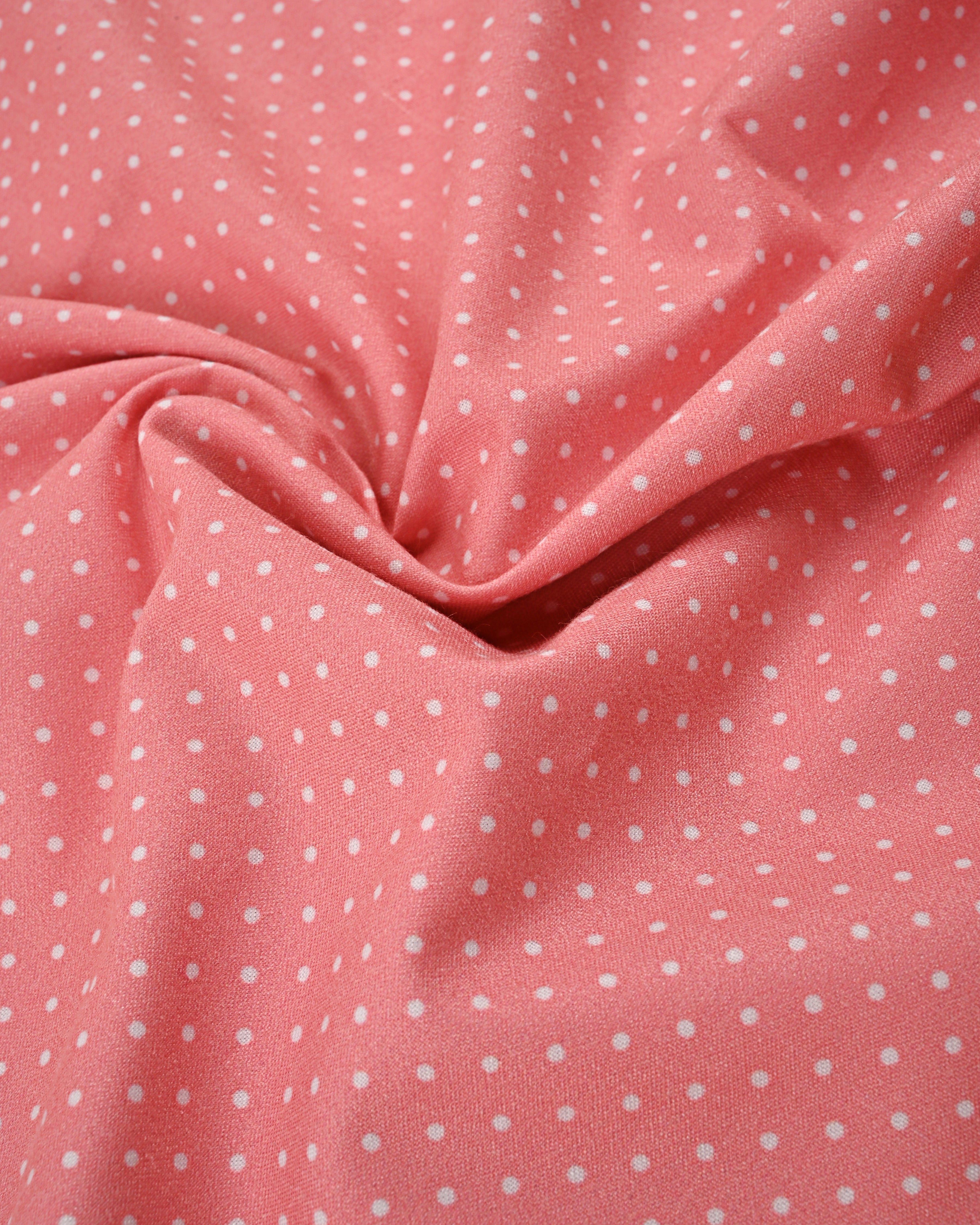 Salmon Pink White Dots Rida With Honey Comb Panel & Smart Lace