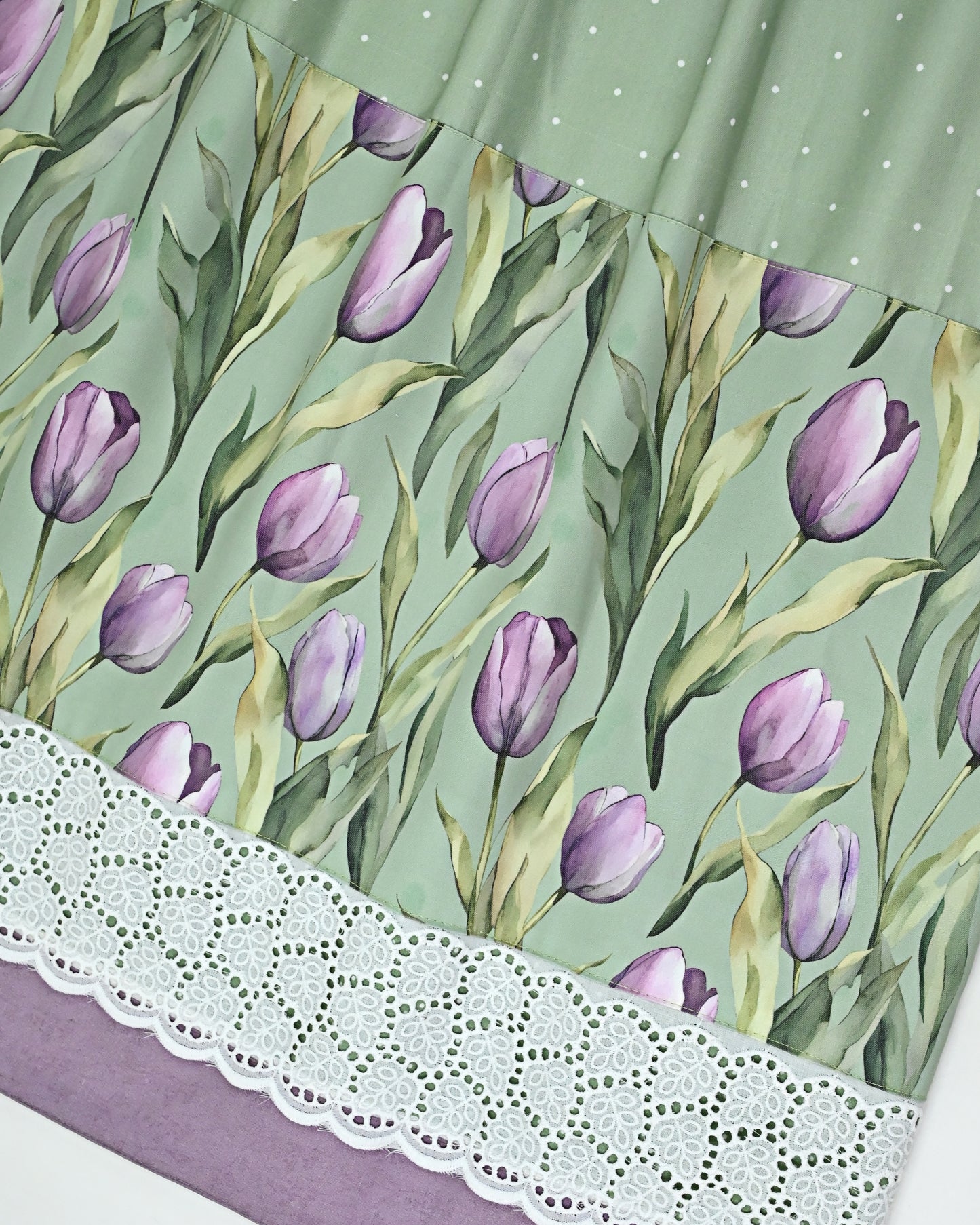 Pistachio Green Rida With Smart Tulip Printed Panel & Smart Lacing