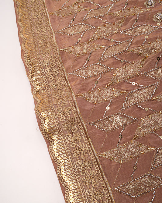 Rose Gold RCJ With Heavy Aari Work & Beautiful Duppatta