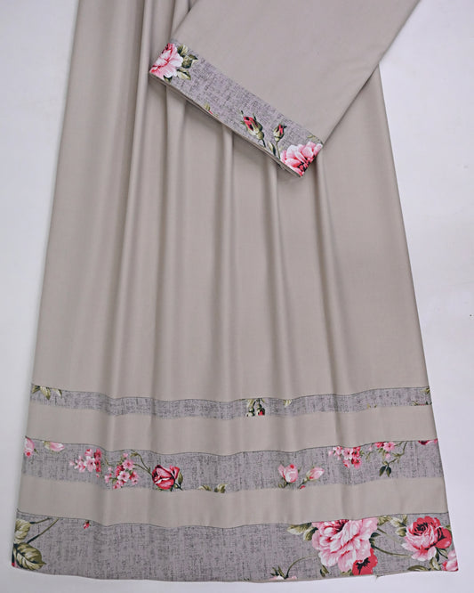 Stone Grey Ohbat Rida With Three Patta Panel-950/-