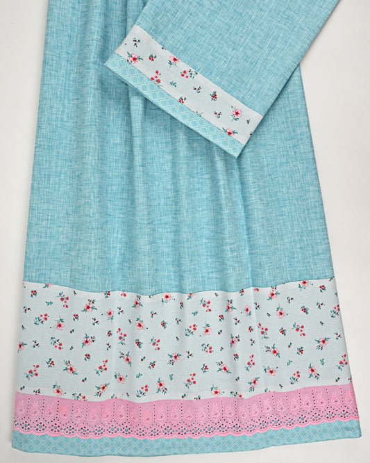 Cyan Blue Rida With Smart Floral Panel & Smart Lacing