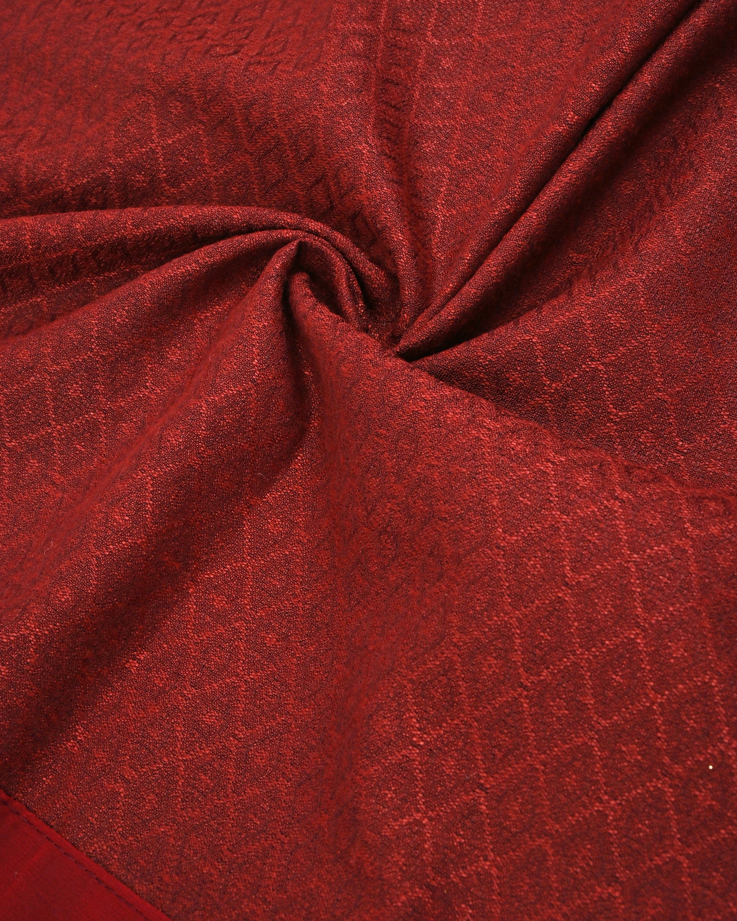 Blood Red Rida With Golden Tikri Work & Heavy Look Lace