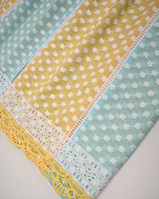 Green & Yellow Chicken Rida With Fancy & Smart Pattern