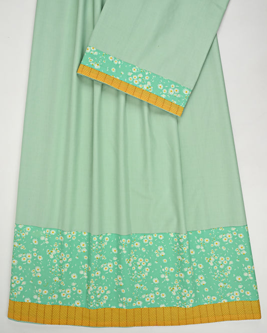 Spring Green Ohbat Rida With Smart Floral Panel