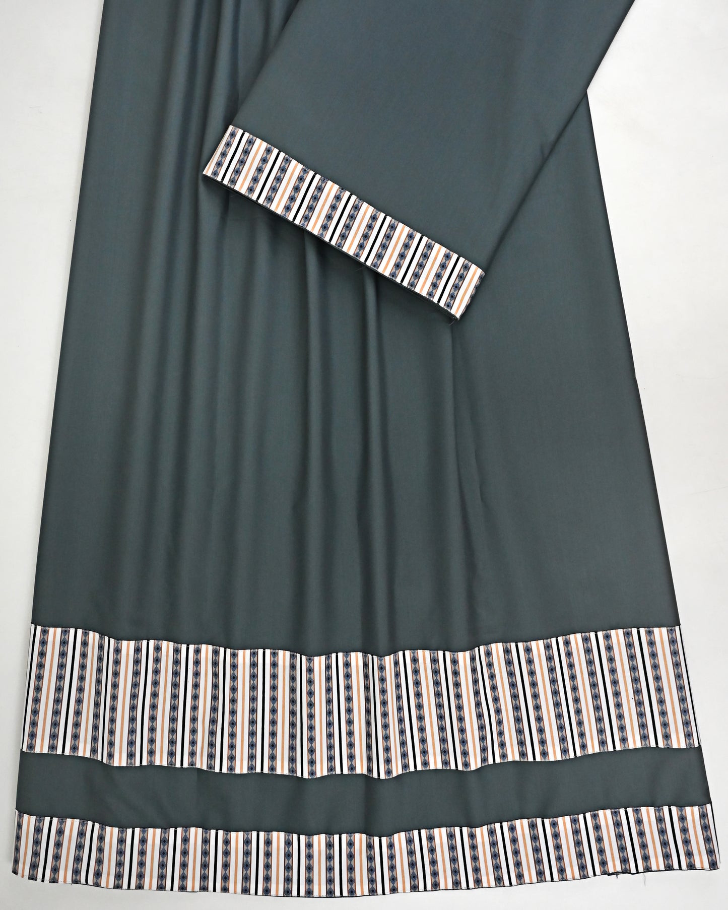 Dark Grey Ohbat Rida With Smart Printed Panel
