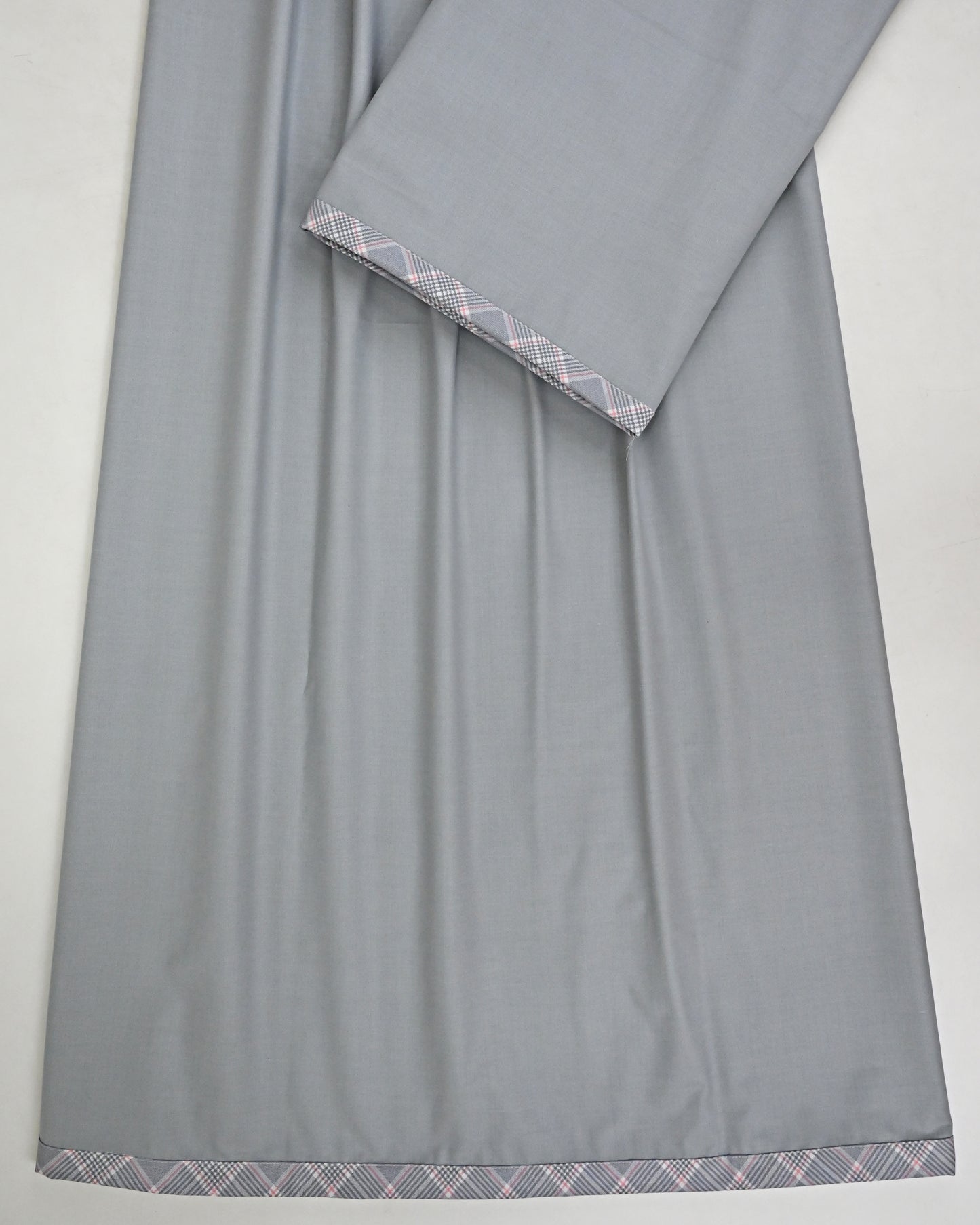 Light Grey Ohbat Rida With Small Checks Panel