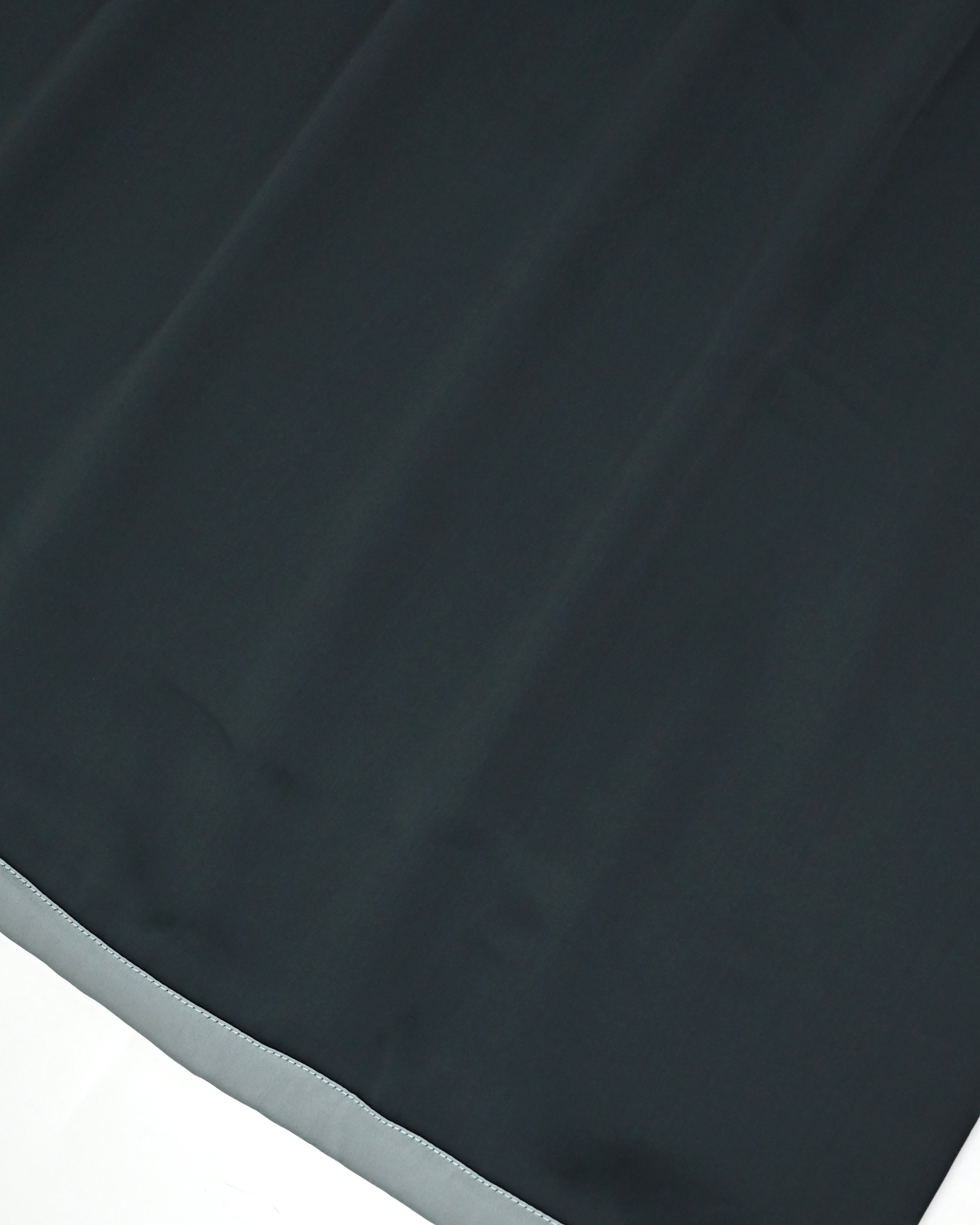 Gunmetal Grey Abaya Ohbat Rida With Small Blue Patti