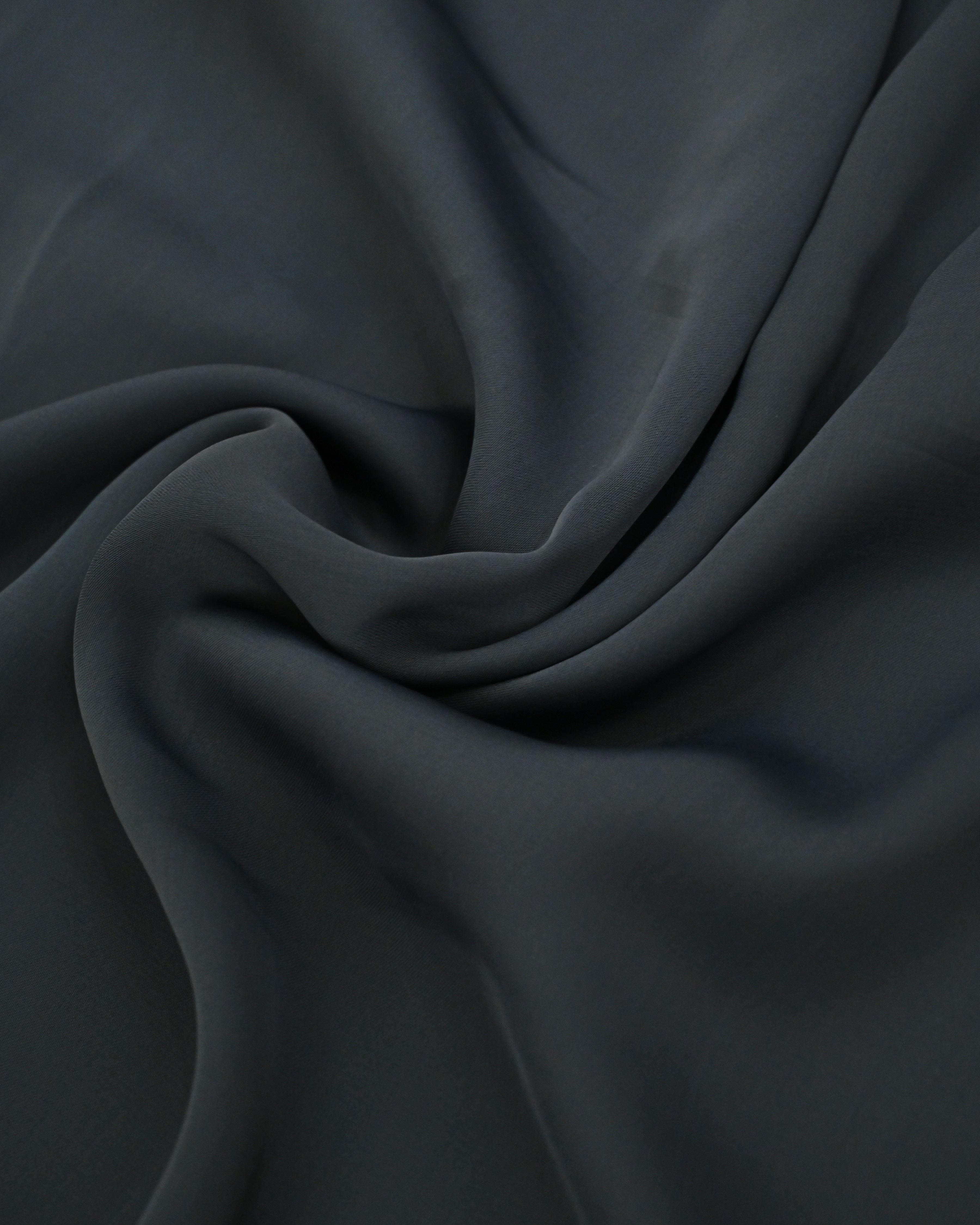 Gunmetal Grey Abaya Ohbat Rida With Small Blue Patti