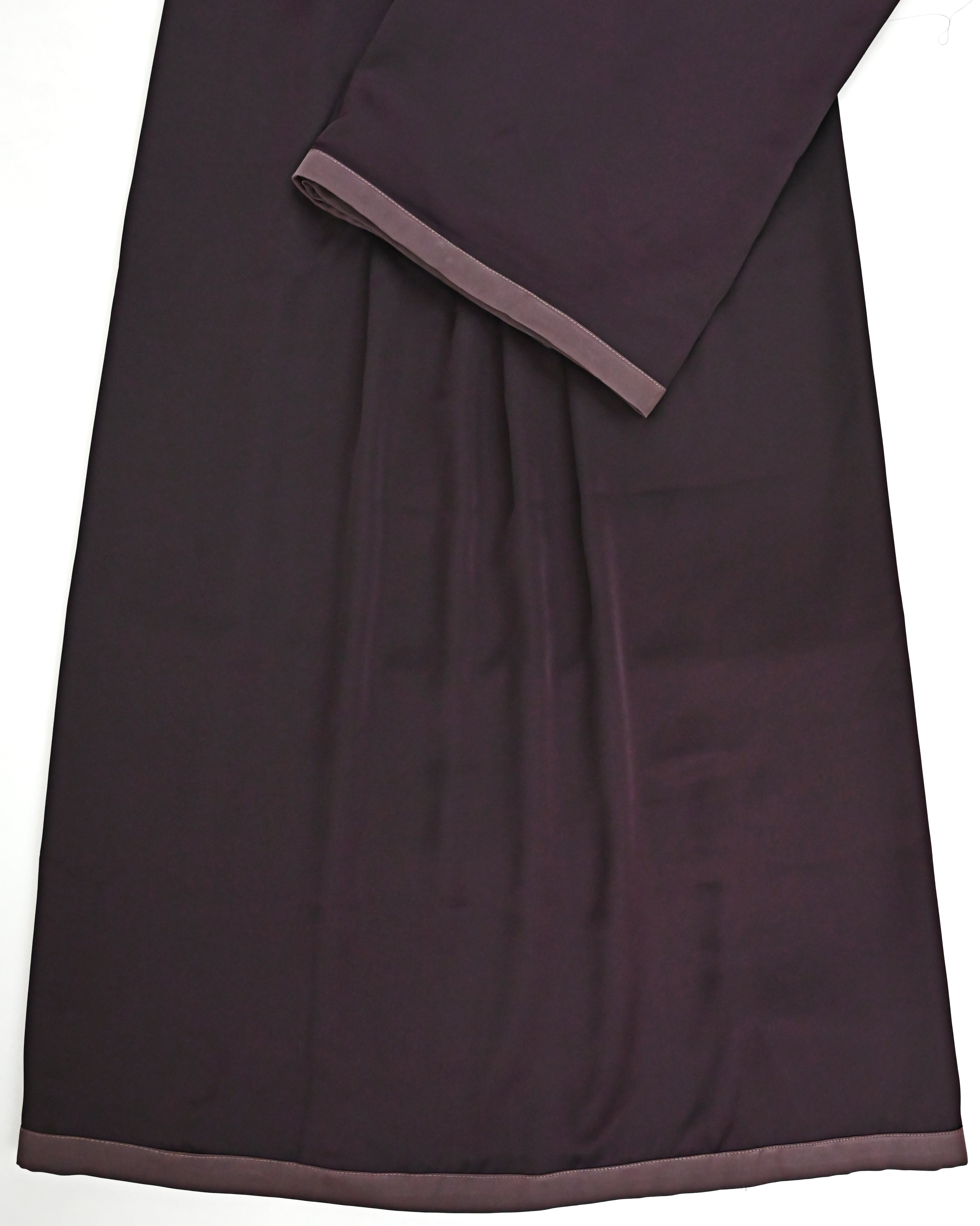 Dark Plum Abaya Ohbat Rida With Small Patti