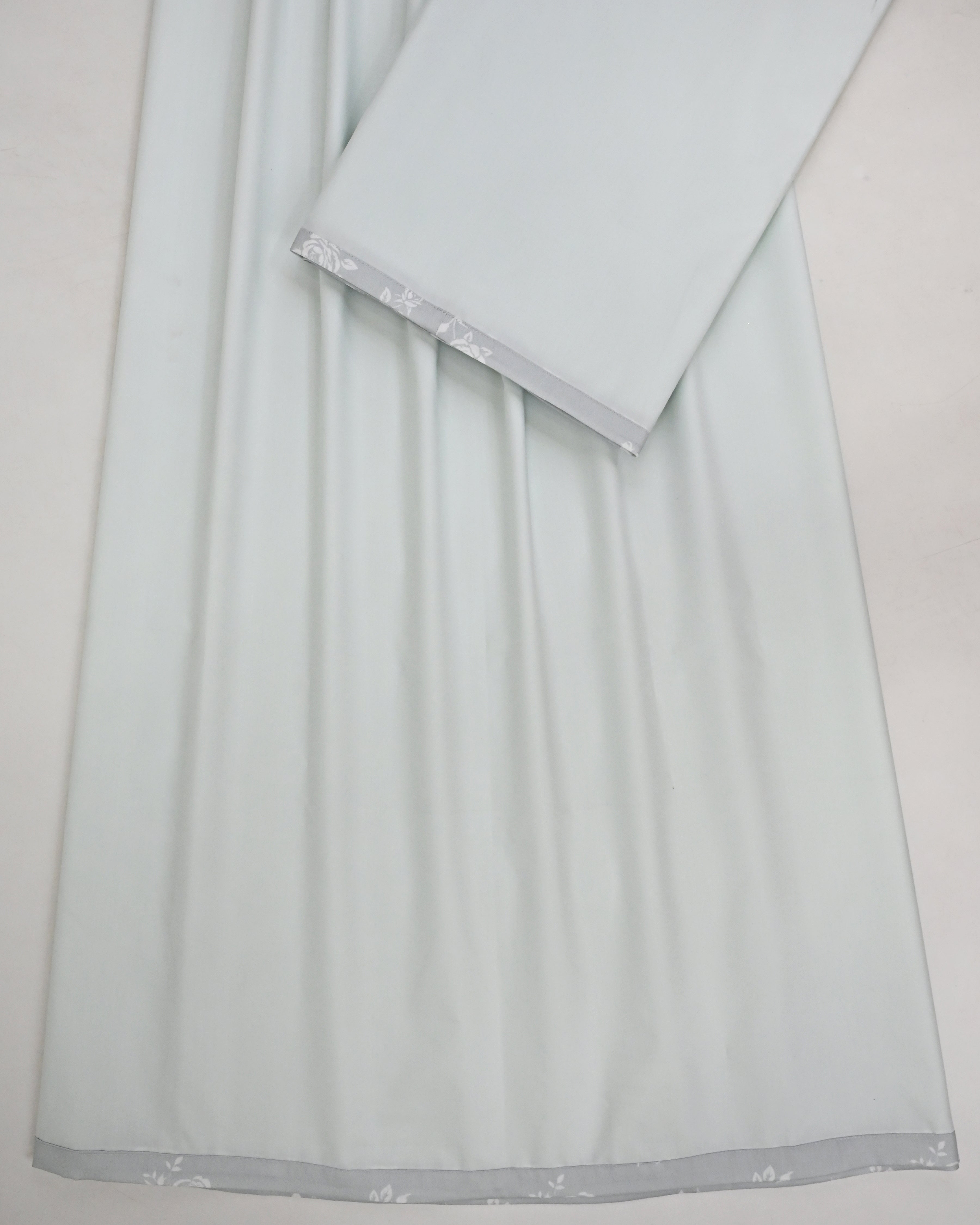 Light Sea Green Ohbat Rida With Smart Single Patti Panel