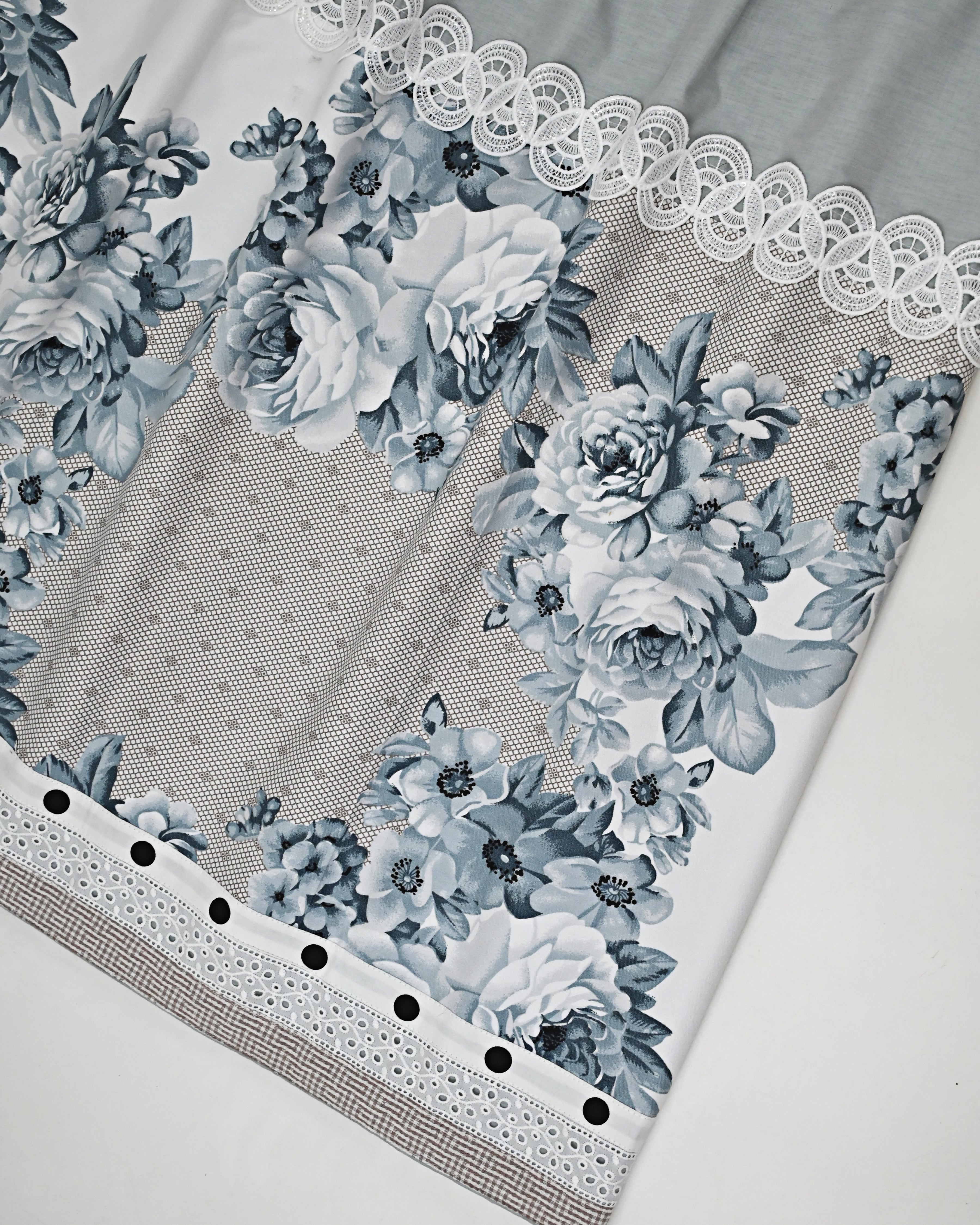 Ash Grey Rida With Smart Floral Panel Smart Look & Smart Lacing-2150/-
