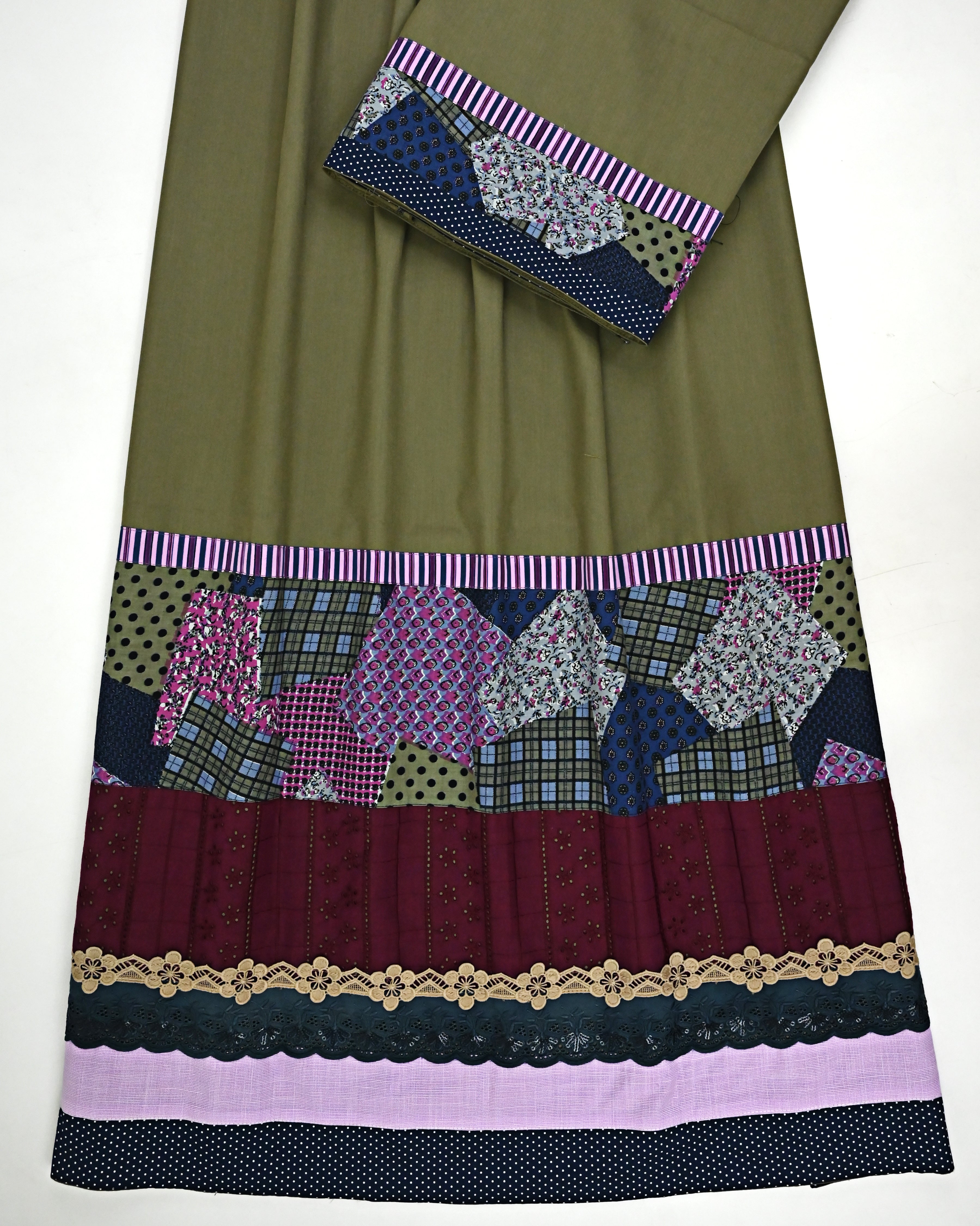 Dark Khaki Green Rida With Geometric Panel & Smart Dark Color Lacing-1950/-