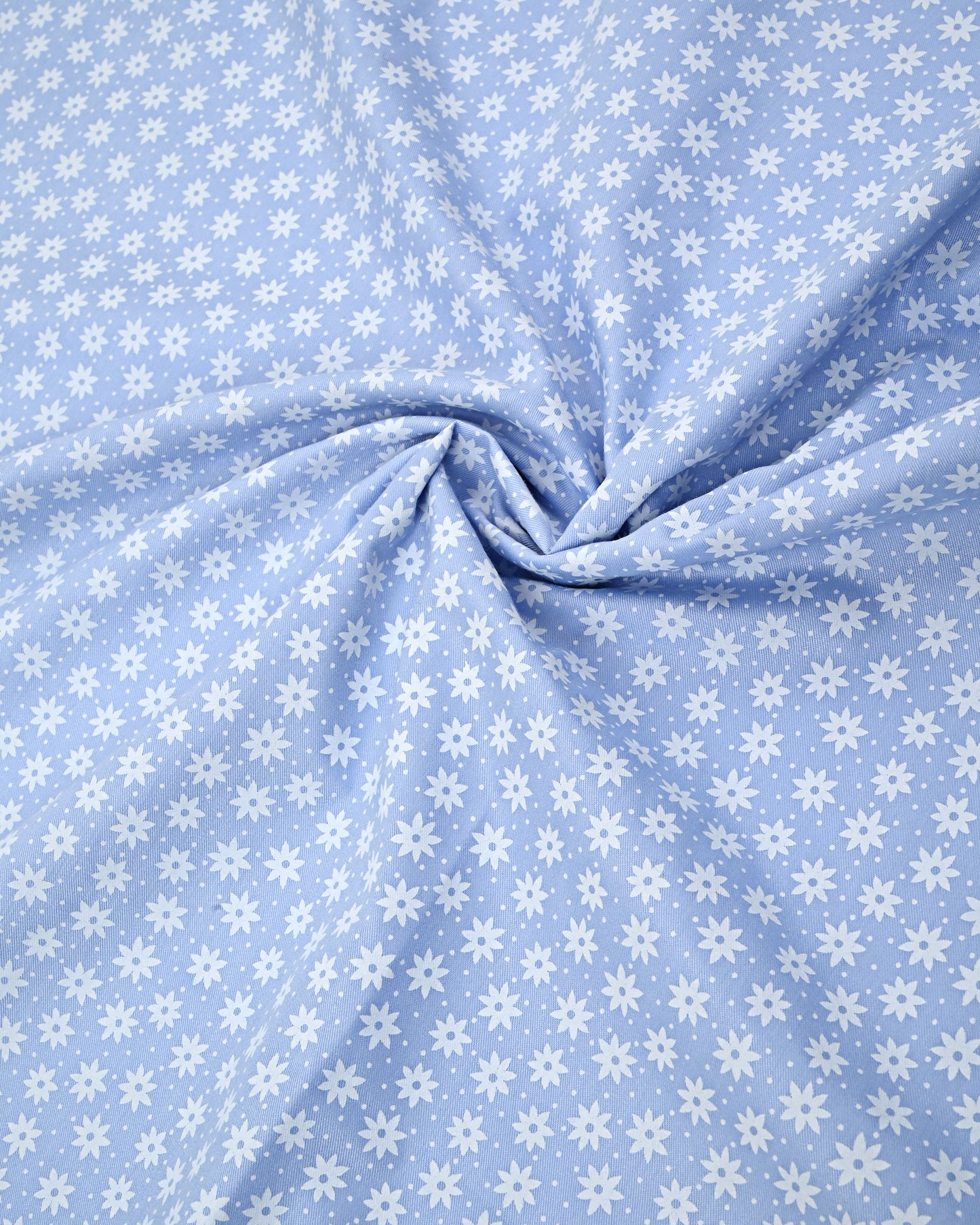LIght Blue Rida With Smart Lace Peice With Floral Painting